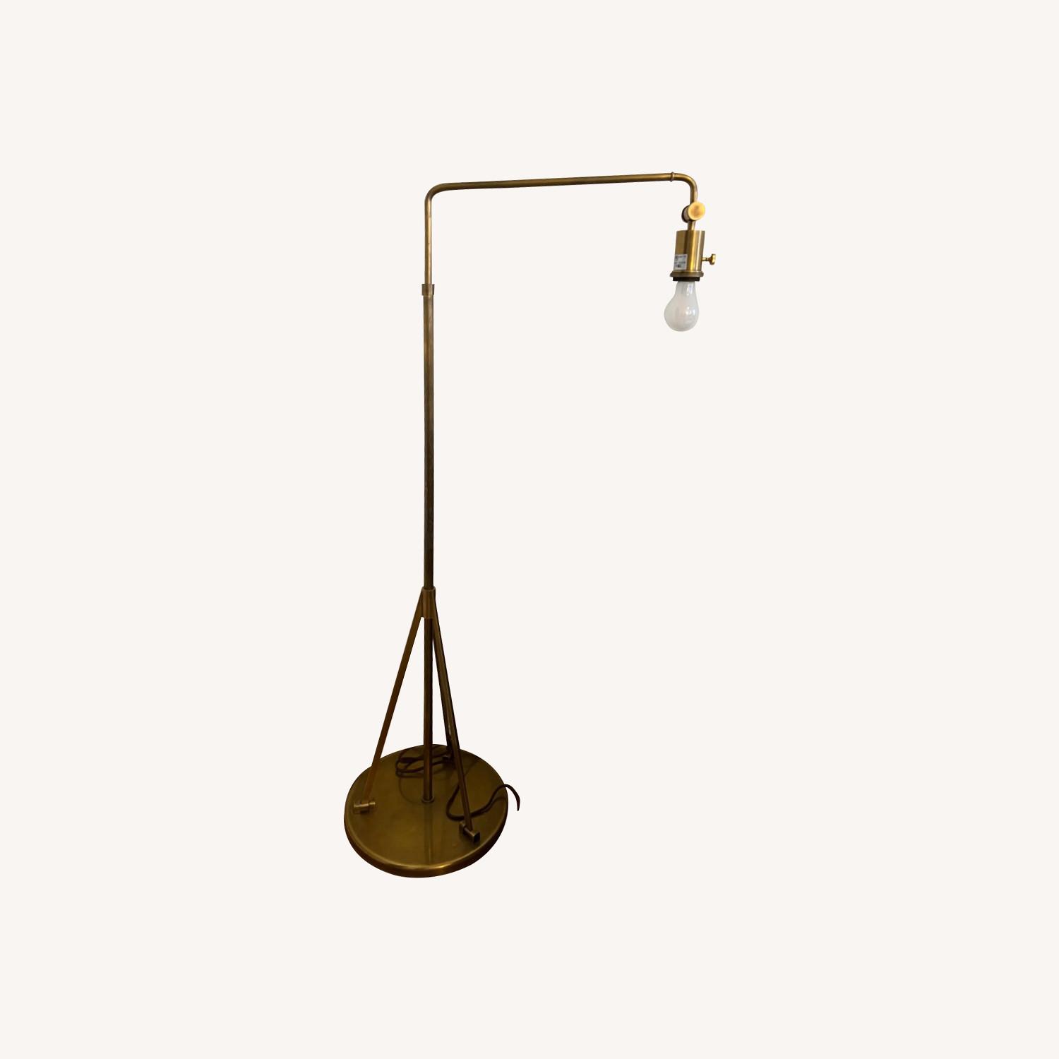 Ralph Lauren Brass Swing Arm Floor Lamp - image-0