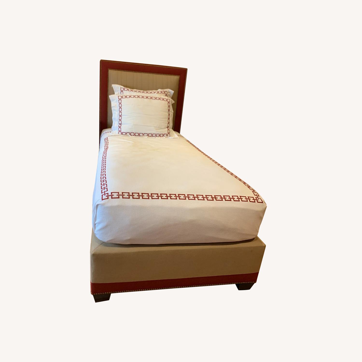 Custom Upholstered Twin Bed - image-0