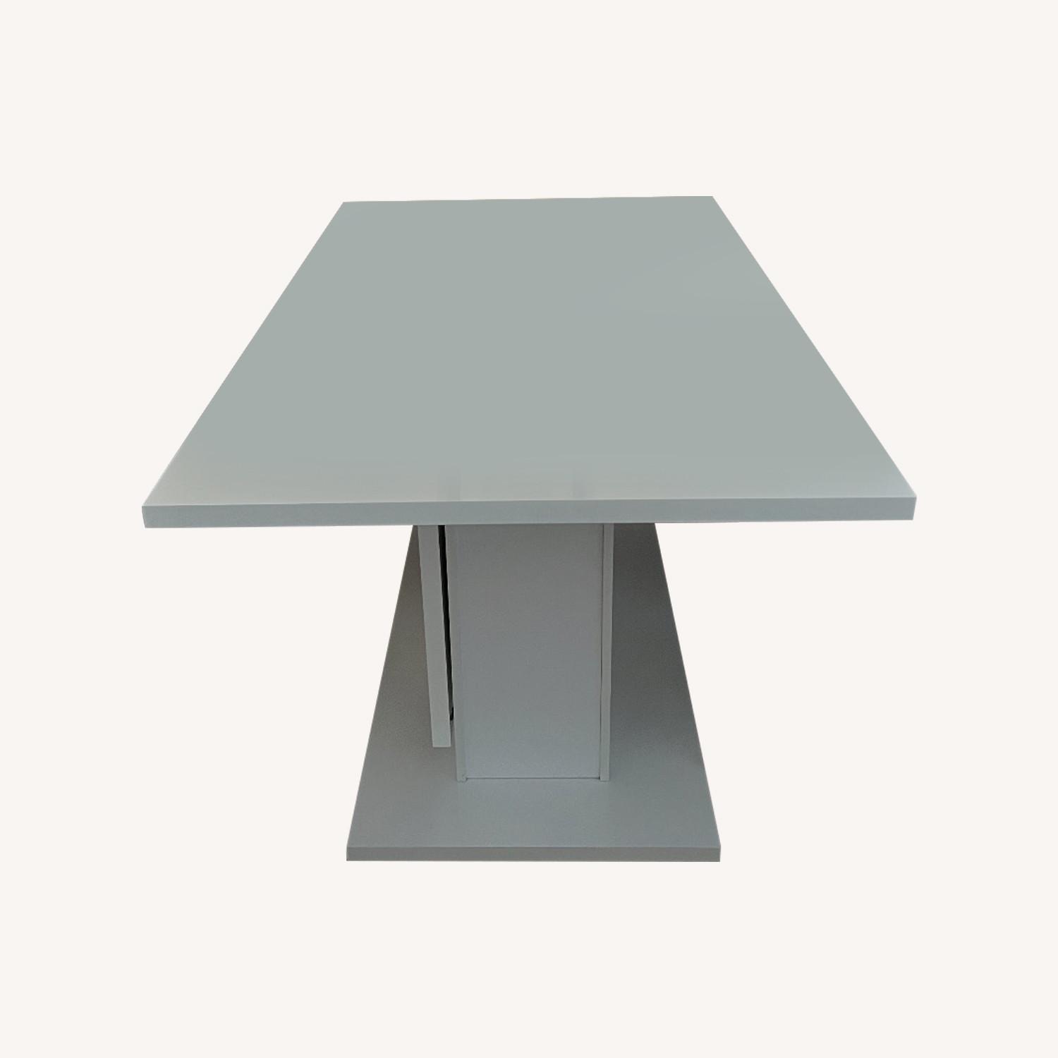 Expandable White Dining Table - image-0