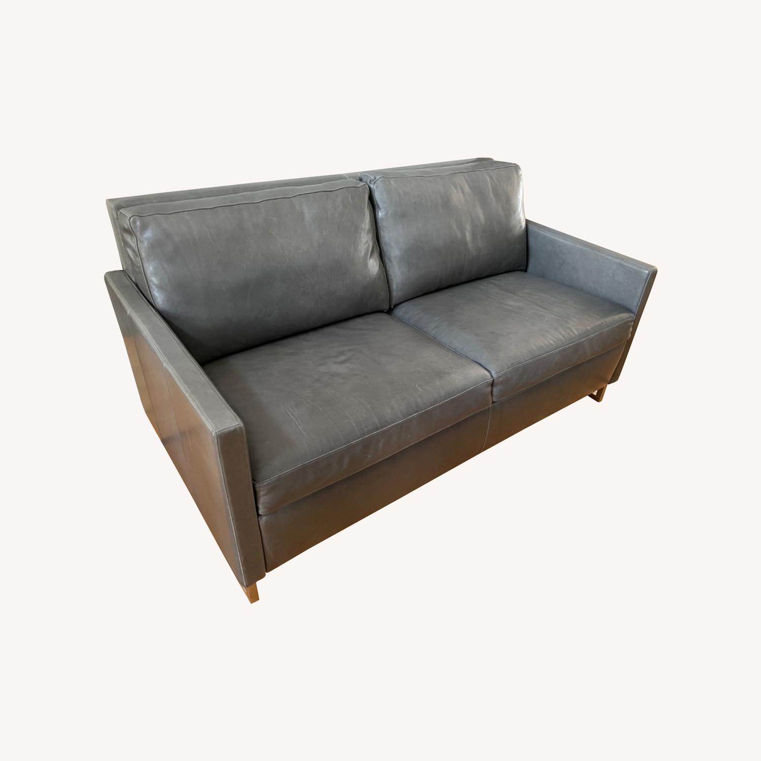 Lillian August Modern Leather Queen Sleeper Sofa - image-0