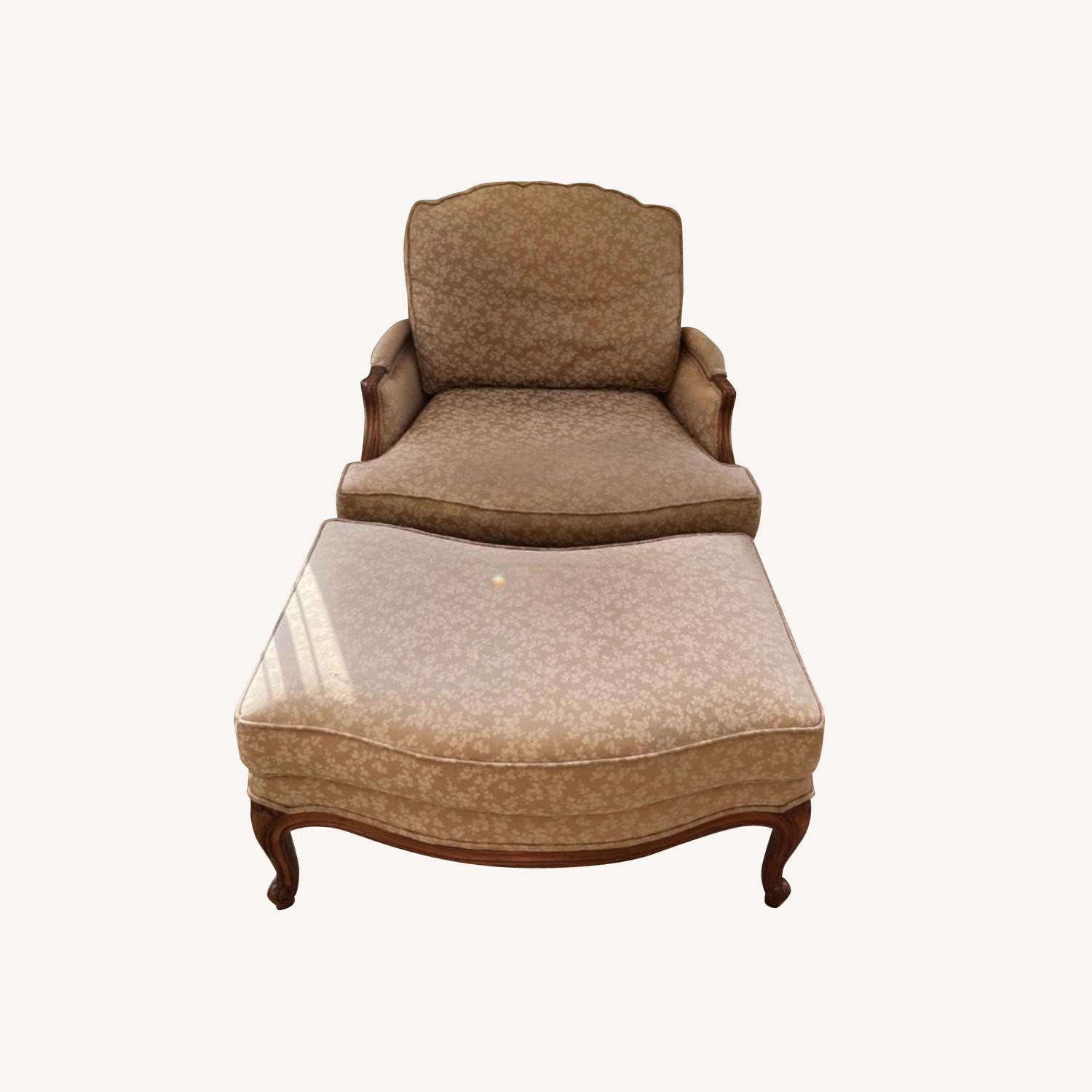 Ethan Allen Chair with Ottoman AptDeco