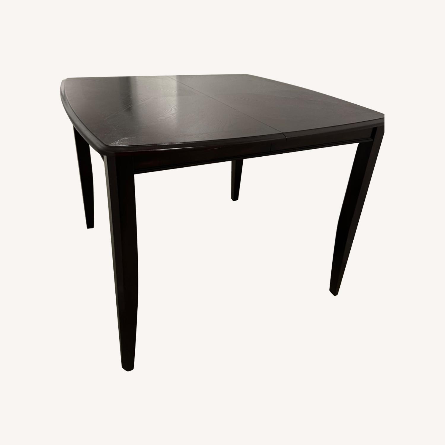 Hardwood Counter Height Dining Set With Chairs & Leaf - image-7