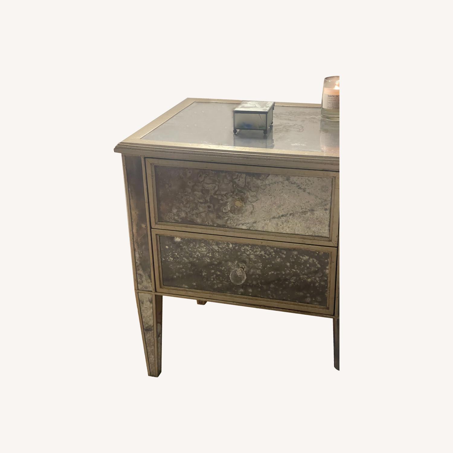 Mercury Glass Vintage Nightstands (x2) AptDeco