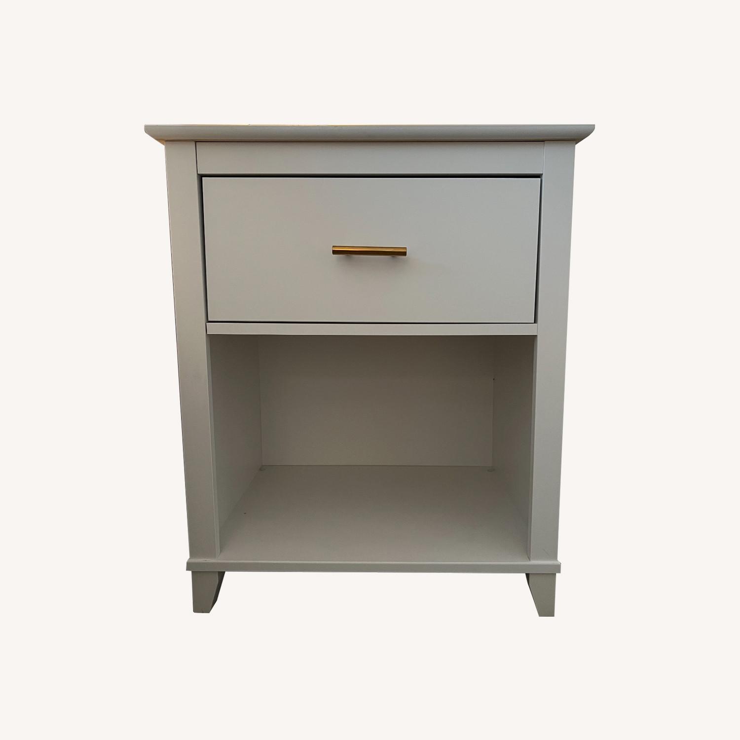 White Nightstands with Old Handle AptDeco