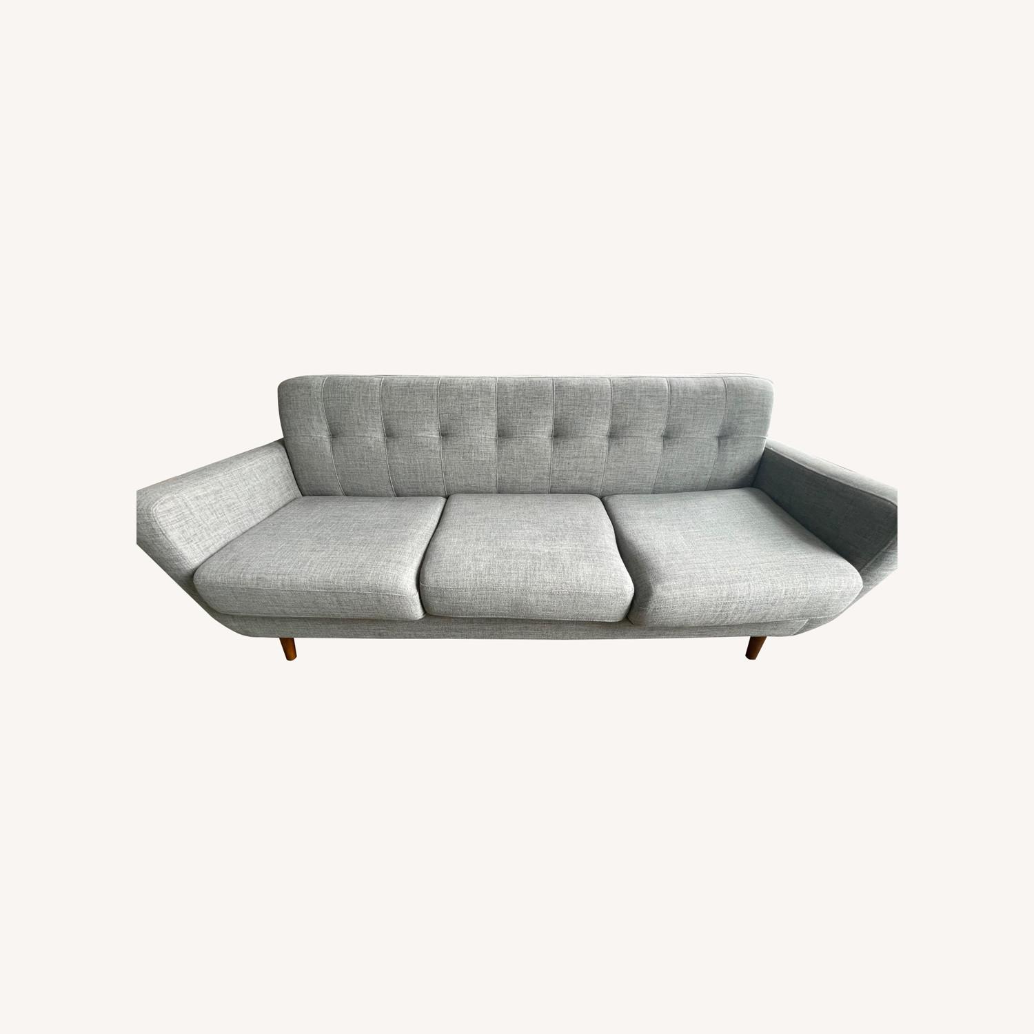 Bob's Discount Bettie 86 Steel Grey Sofa AptDeco