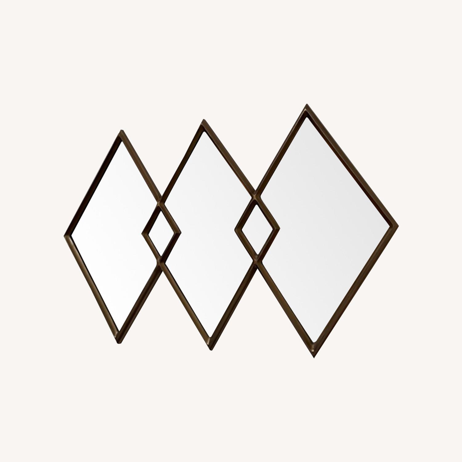 West Elm Overlapping Diamonds Metal Wall Mirror AptDeco