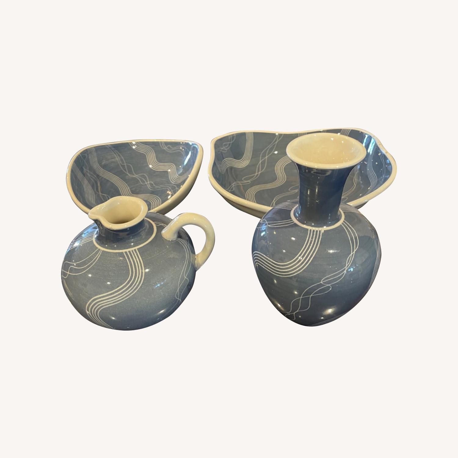 Mid Century Art Deco Germany Decorative Vase Set - image-0