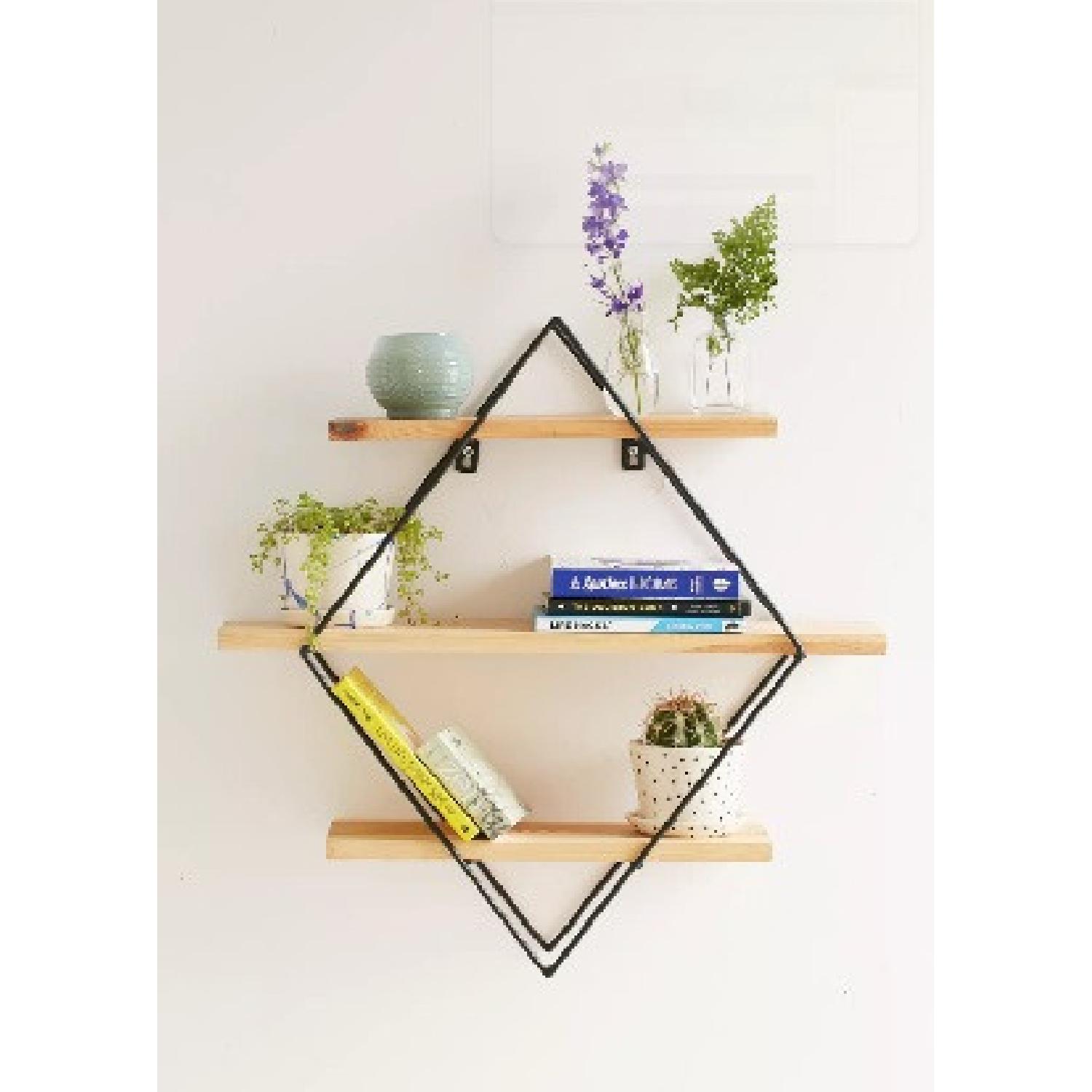 Urban Outfitters Diamond 3 Level Wood Floating Shelf - image-4