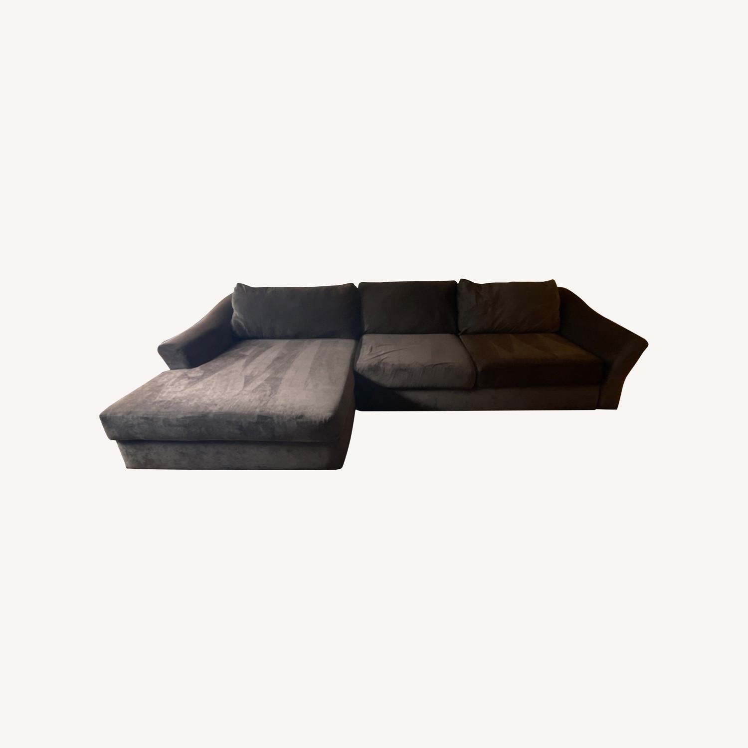 Living Spaces Large Chaise Sofa AptDeco