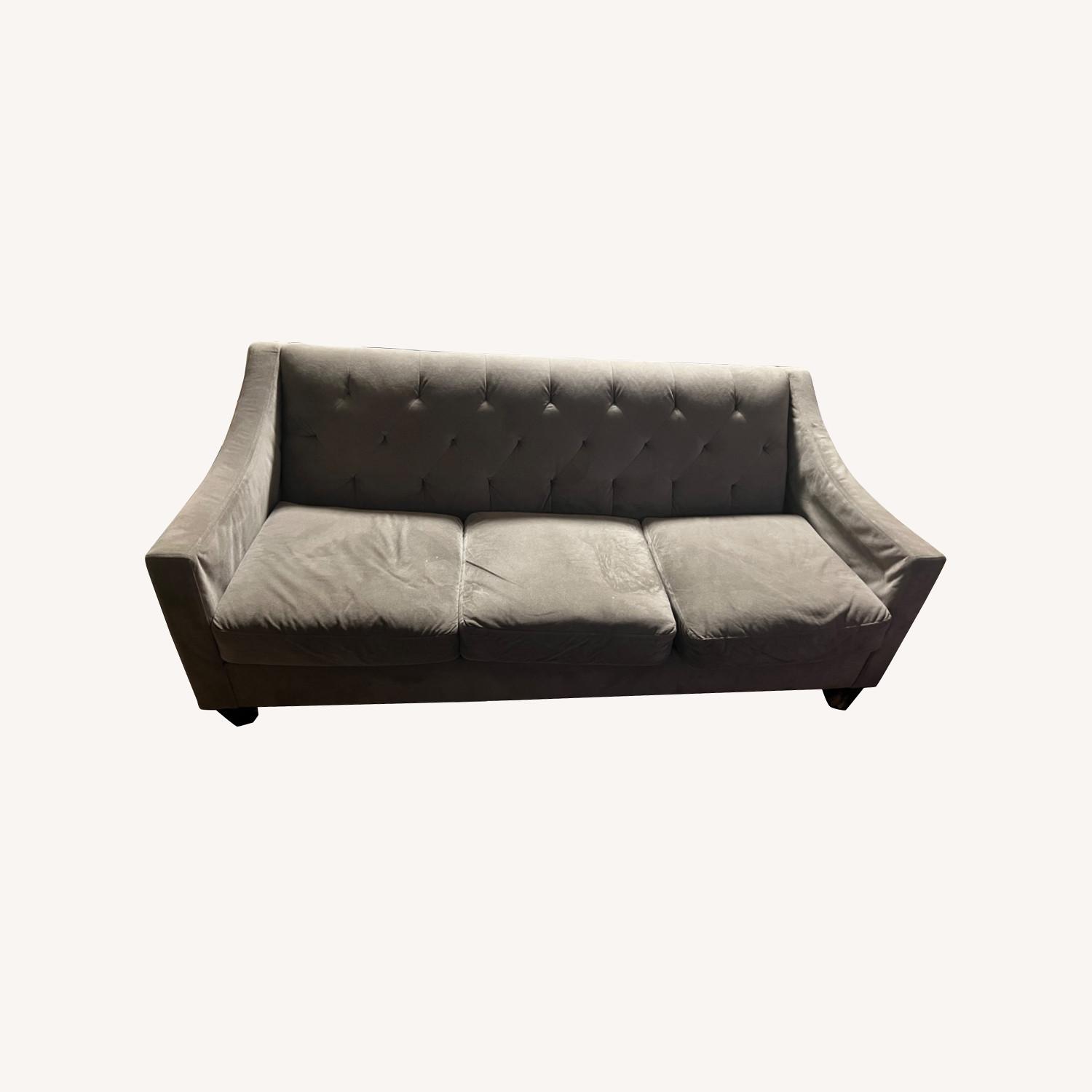 Macy's Chelsea Grey Sofa - image-0