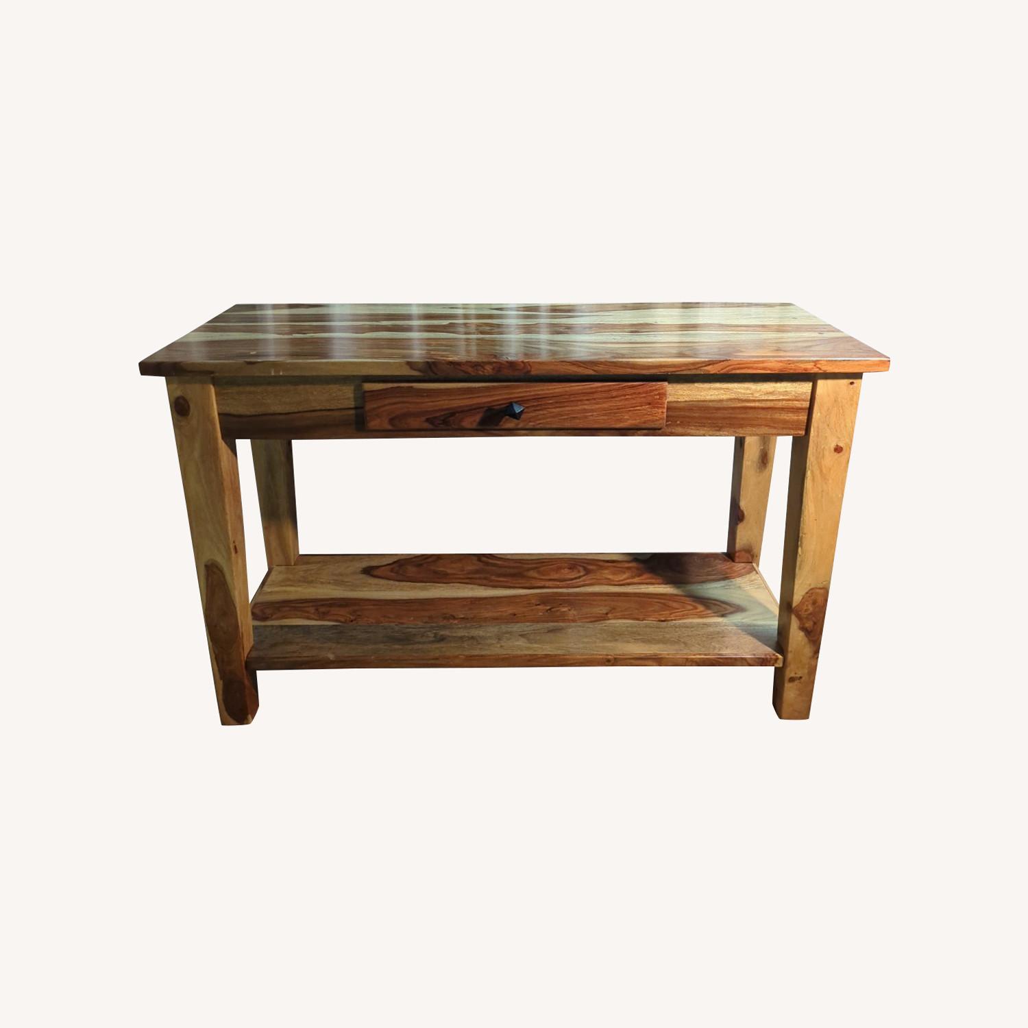 Solid Acacia Wood Console Table AptDeco