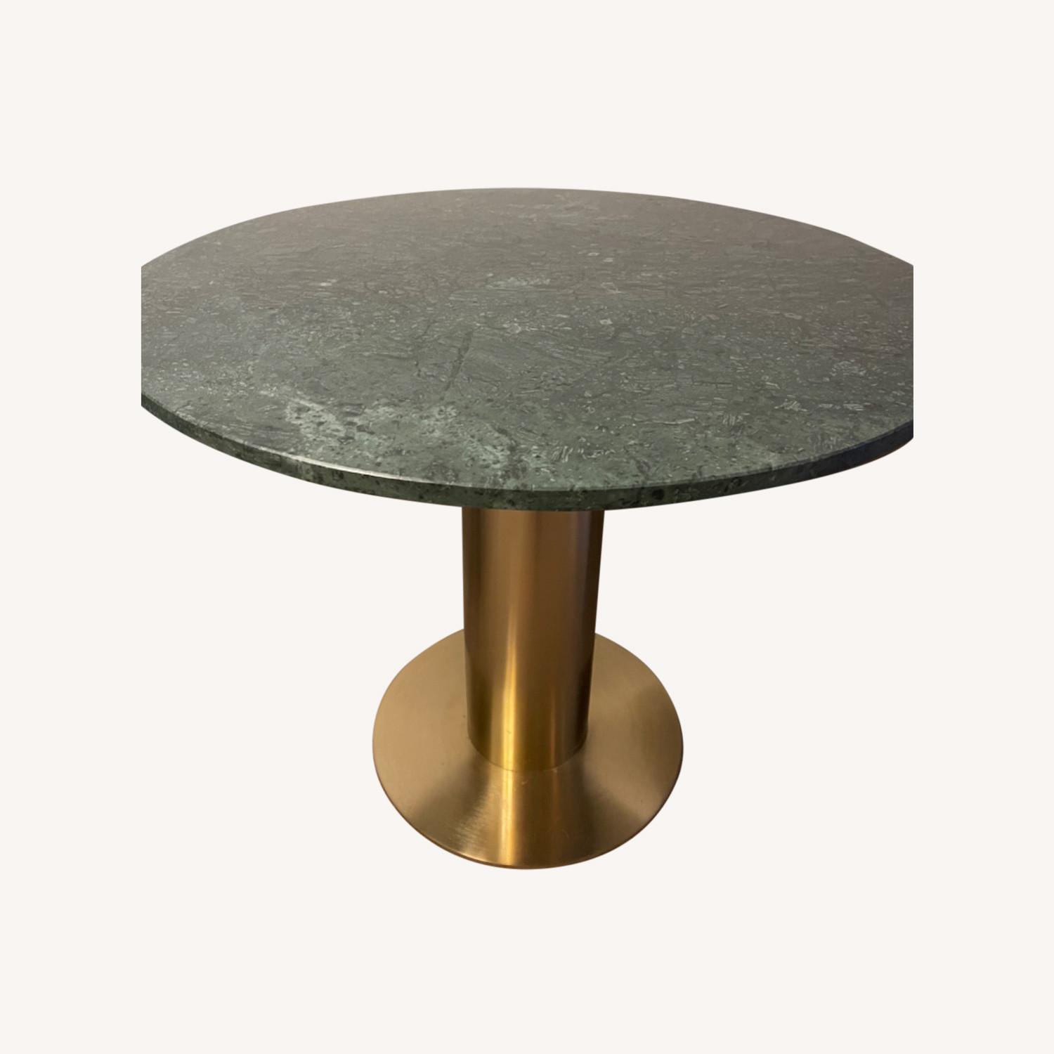 Tom Dixon Tube Dining Table Green Marble 900MM - image-4