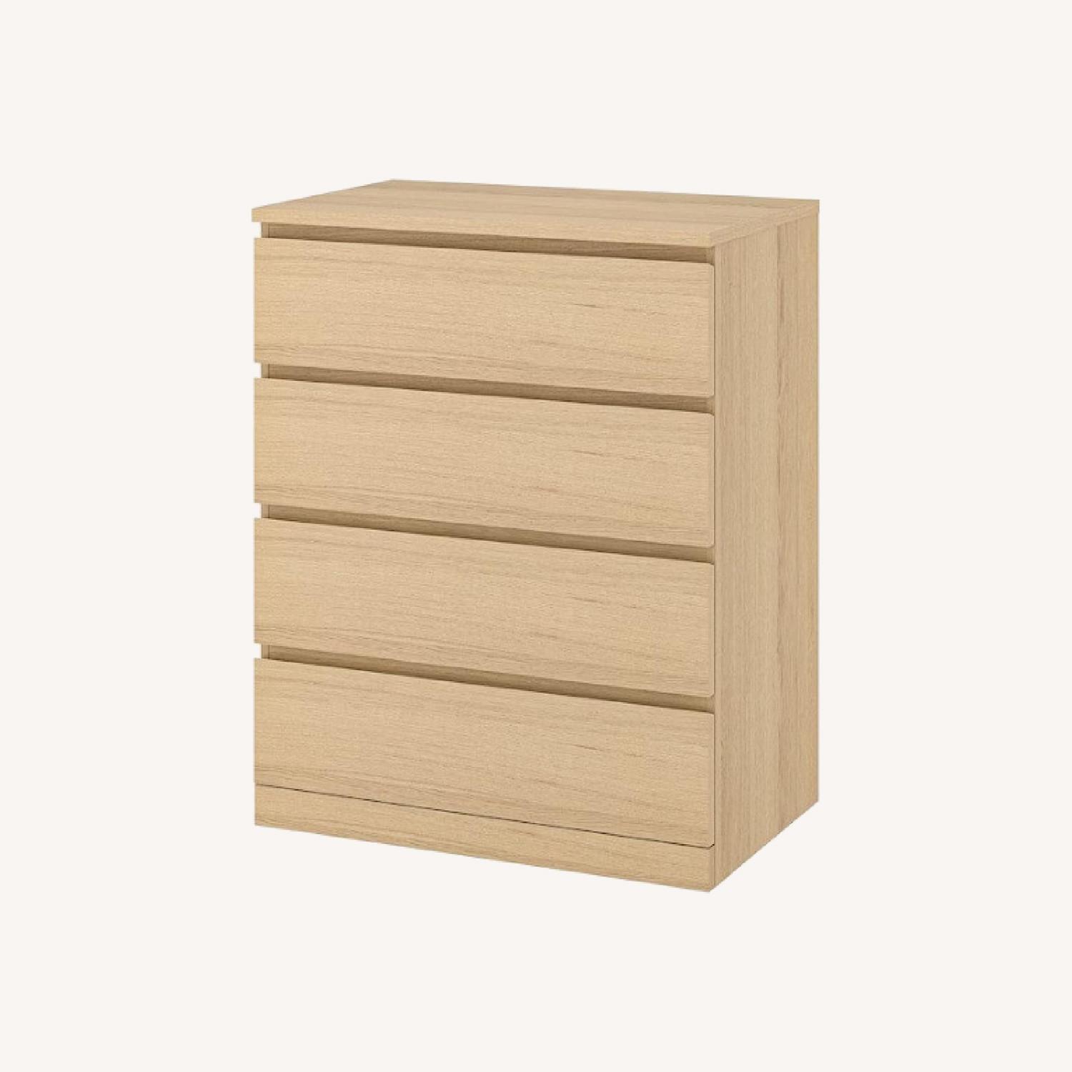 IKEA Malm Dressers 2 & 4 Level White Oak - image-0