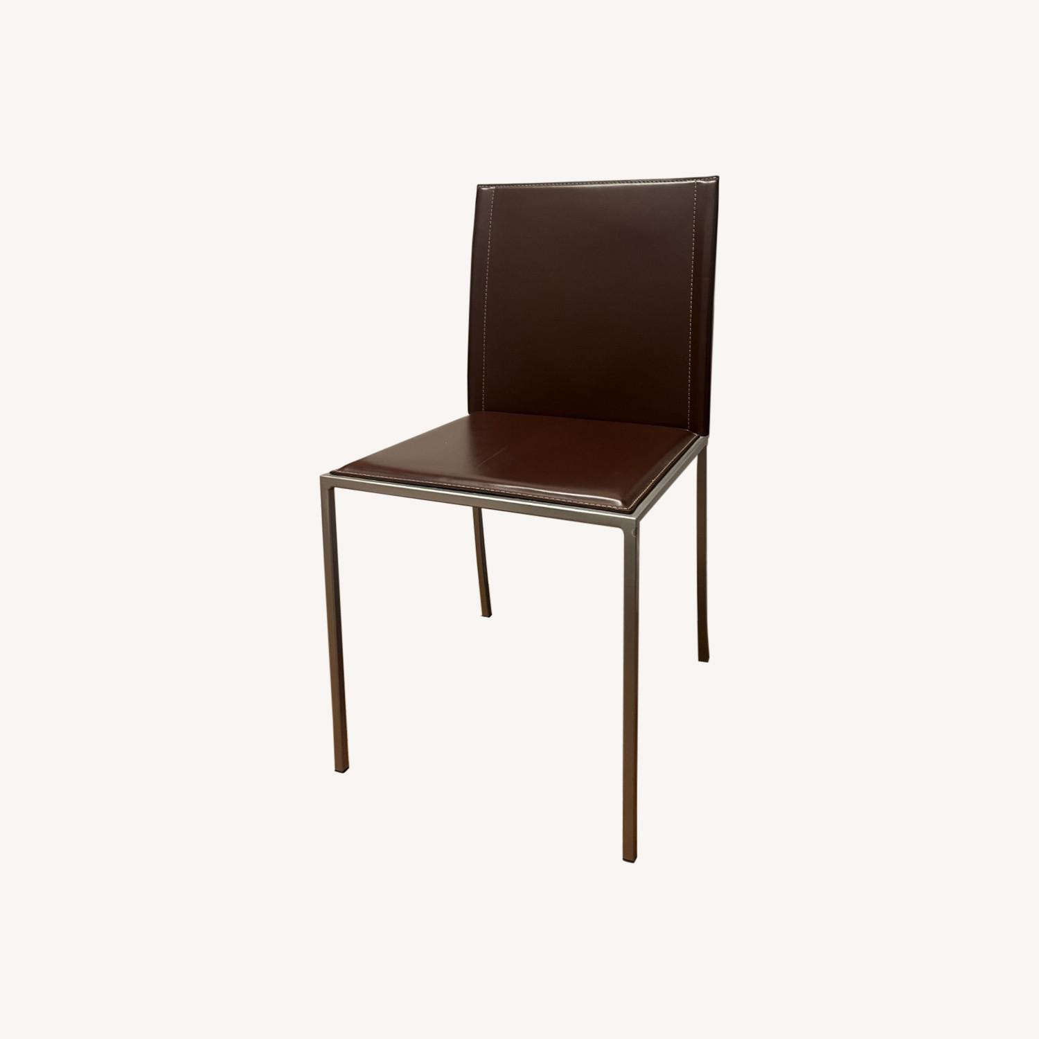 Calligaris Leather Dining Chair Set of 6 AptDeco