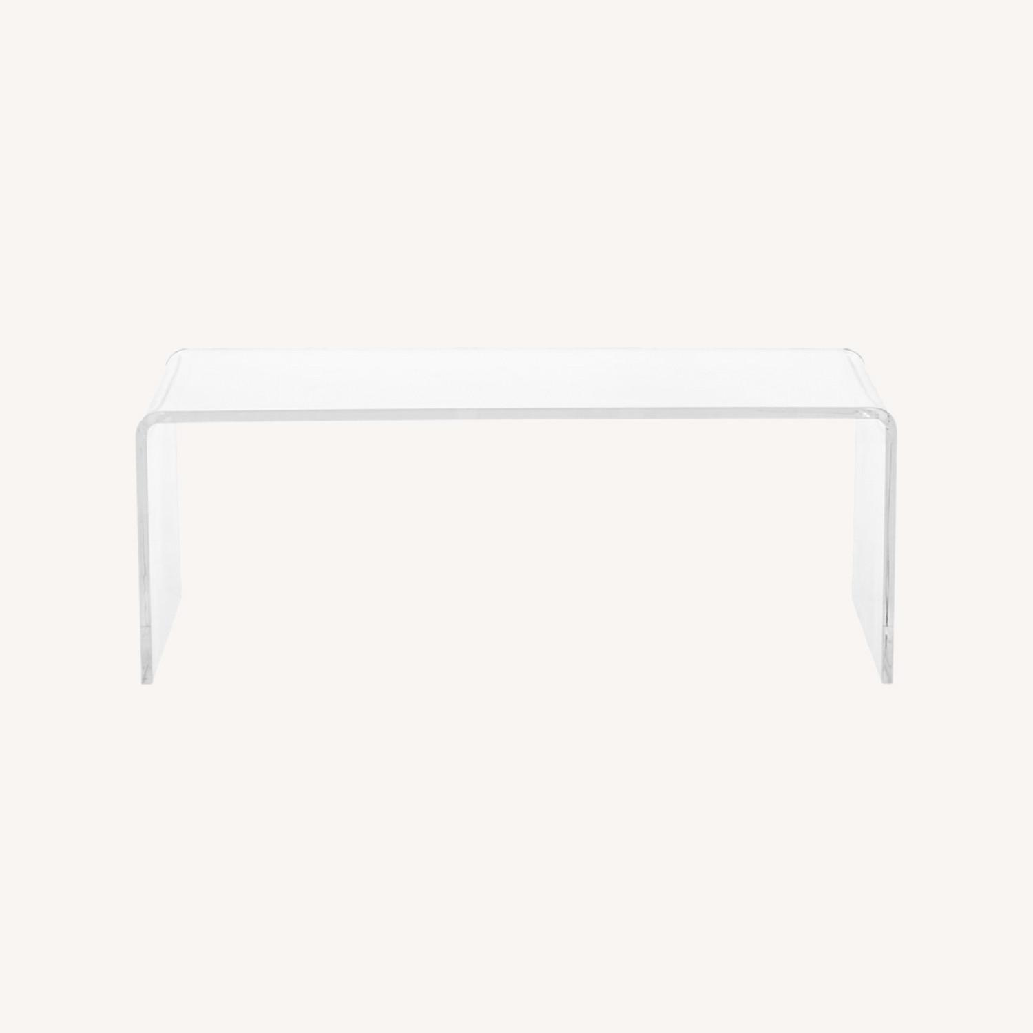 CB2 Peekaboo Acrylic Tall Coffee Table AptDeco