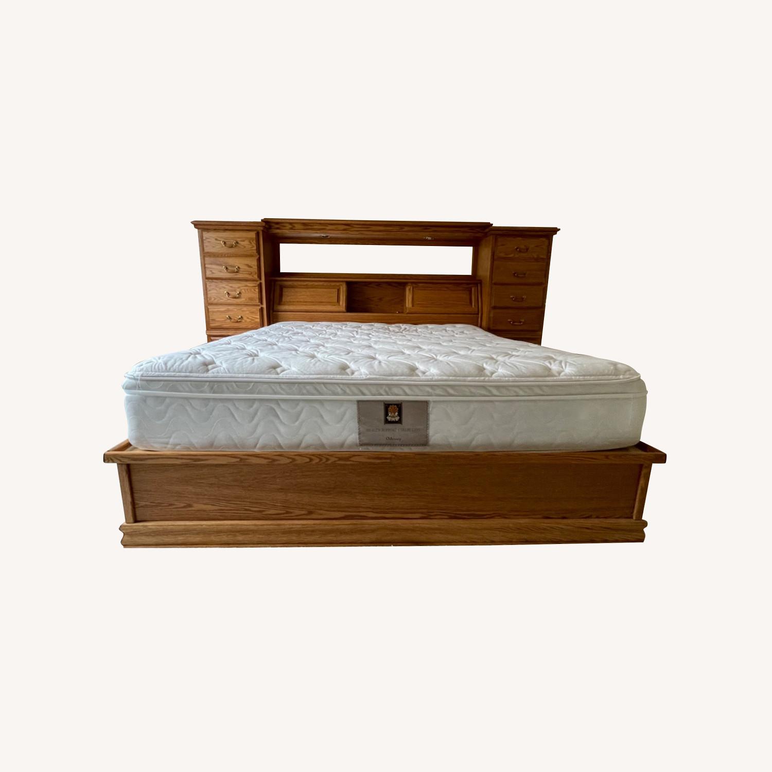 Furniture Traditions Oak Wall Unit Bed Frame AptDeco