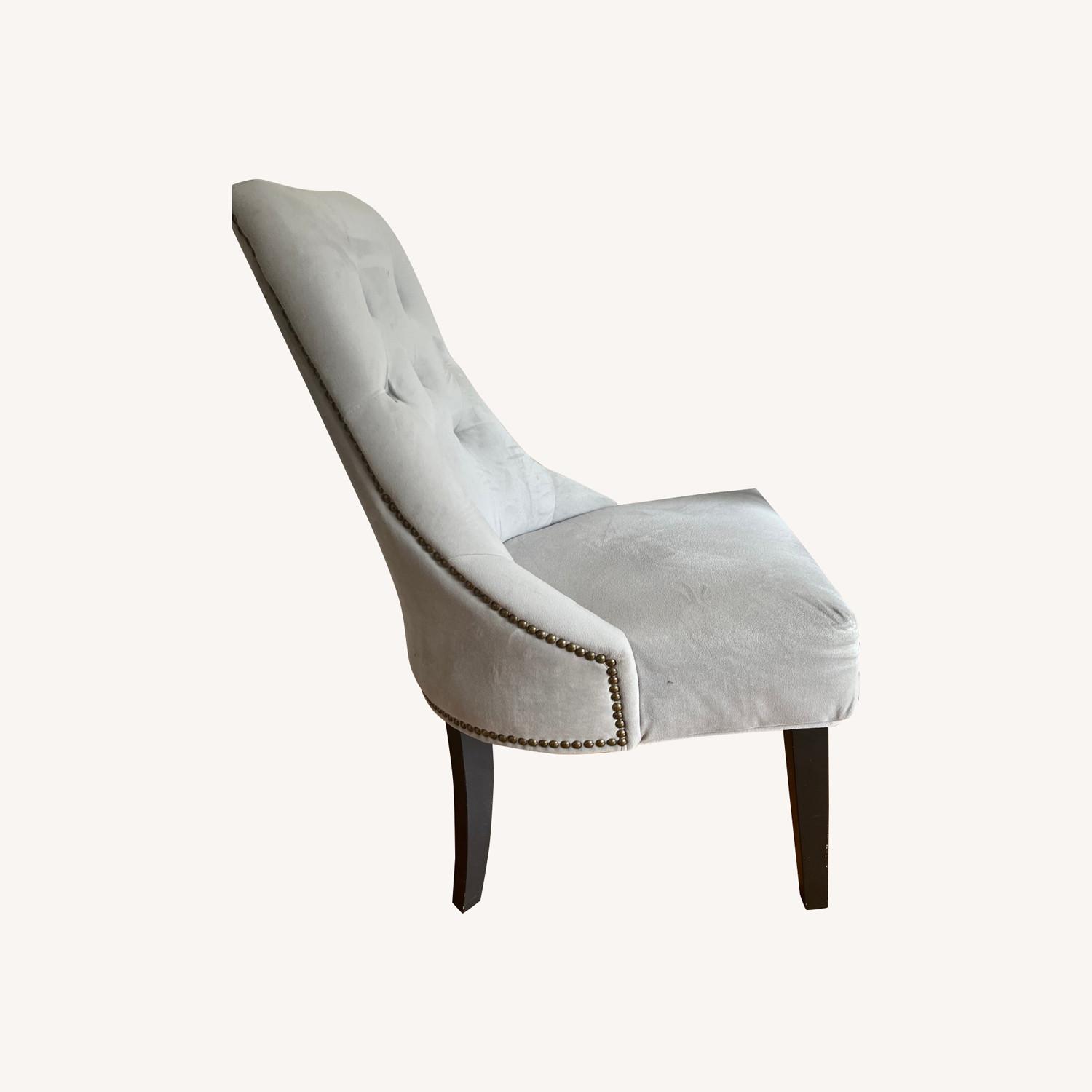 World Market Light Grey Tufted Dining Chairs - image-0