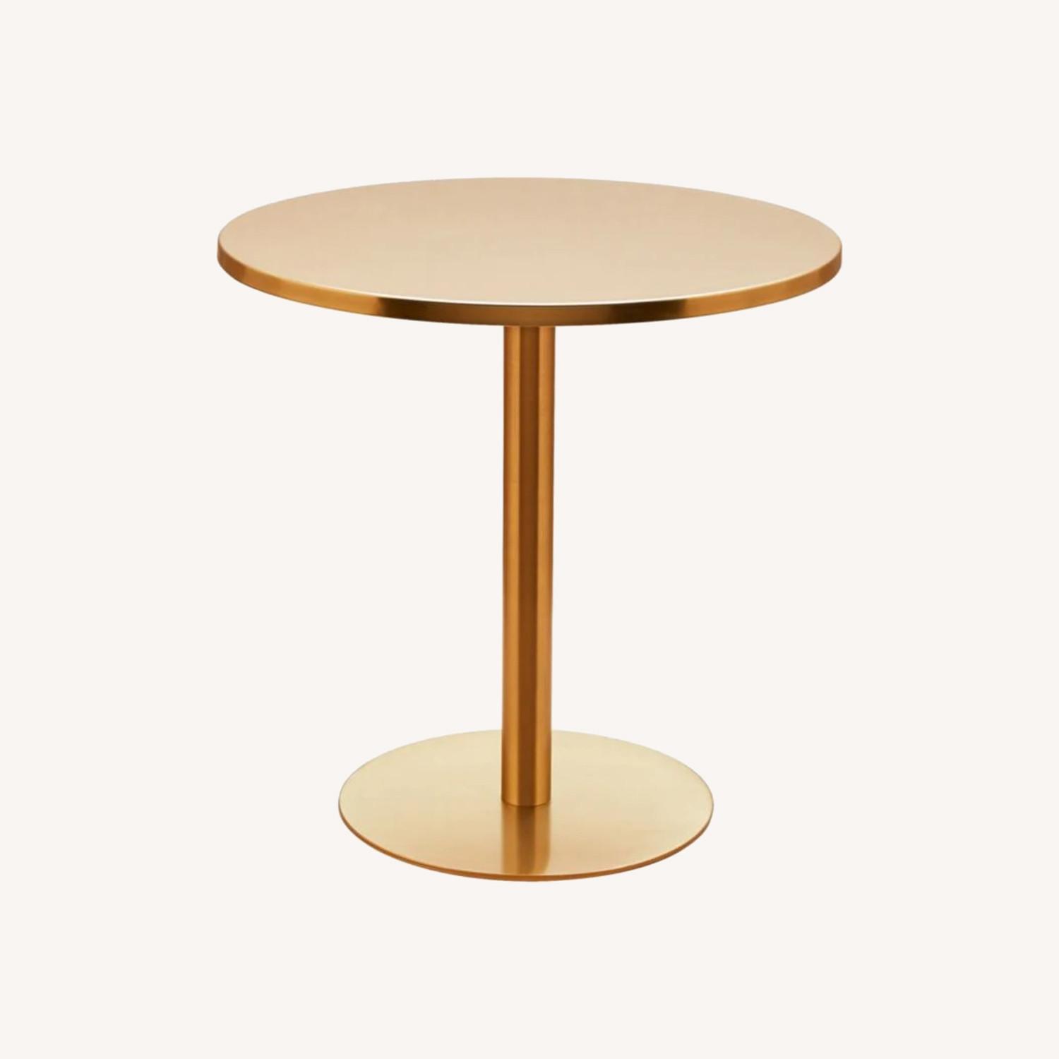 CB2 Watermark Bistro Table Brass AptDeco