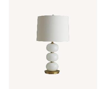 West Elm Abacus Table Lamp in Milk White - AptDeco