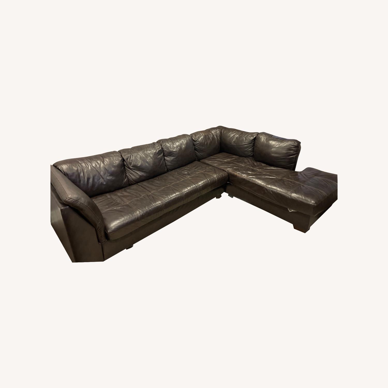 Ashley Leather Sectional - image-0