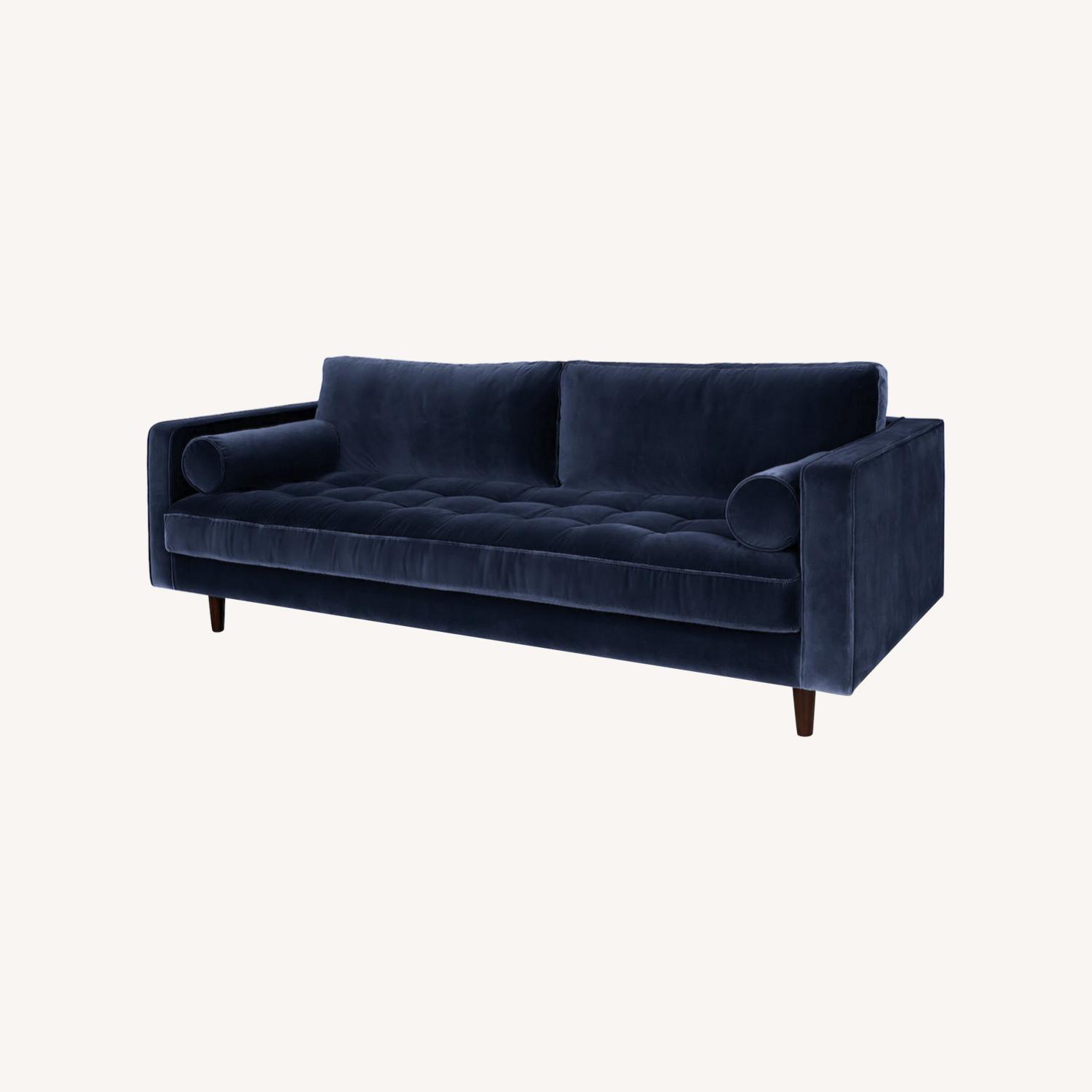 Article Sven Cascadia Blue Velvet 3-Seater Couch - image-0