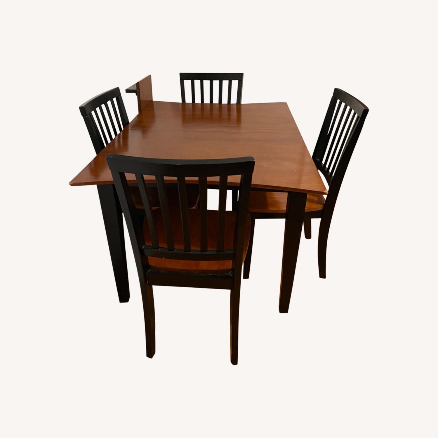 Solid Wood Dining Set - 6 Chairs - AptDeco