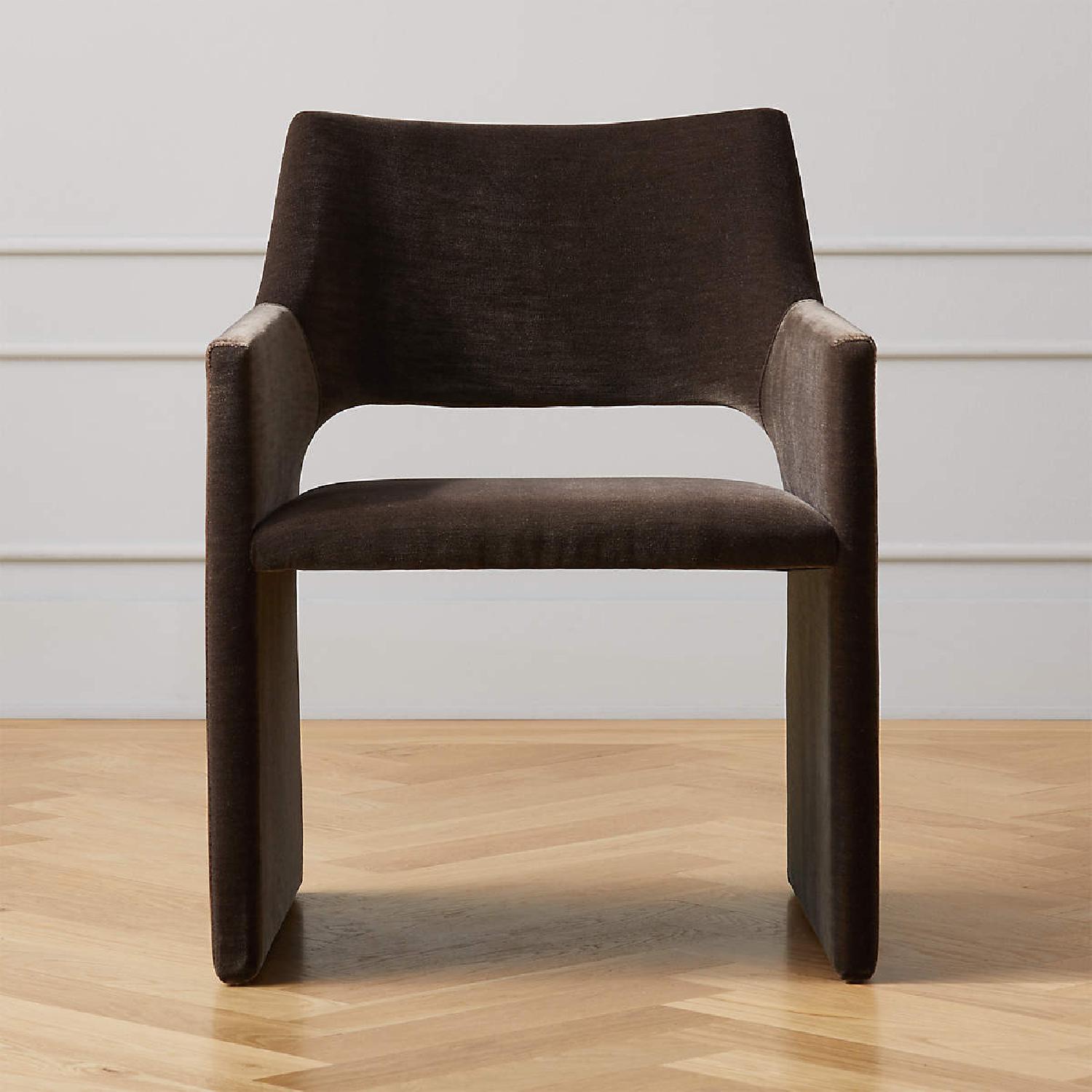 CB2 Foley Mink Velvet Dining Armchair - image-8