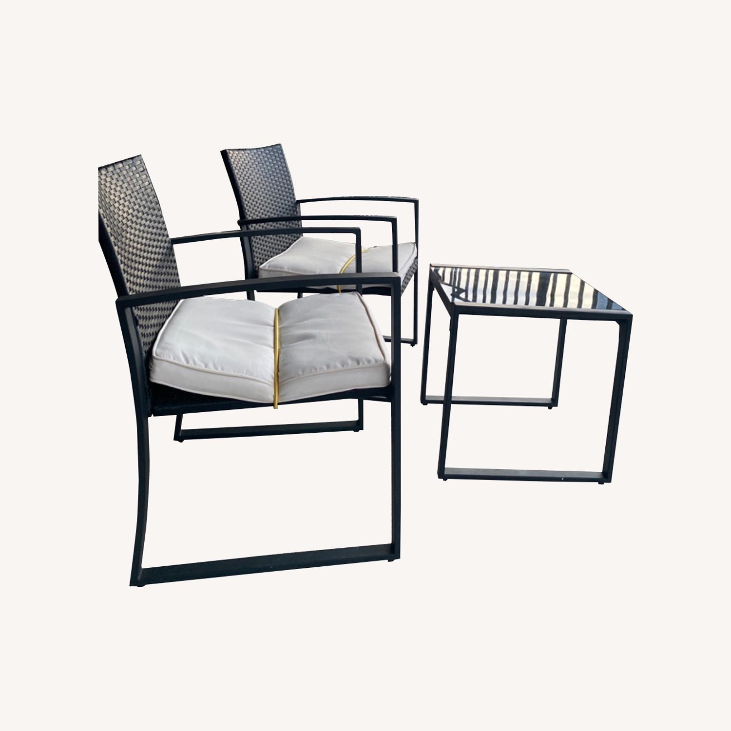 Dark Brow Rattan Outdoor Patio Furniture Set - image-0