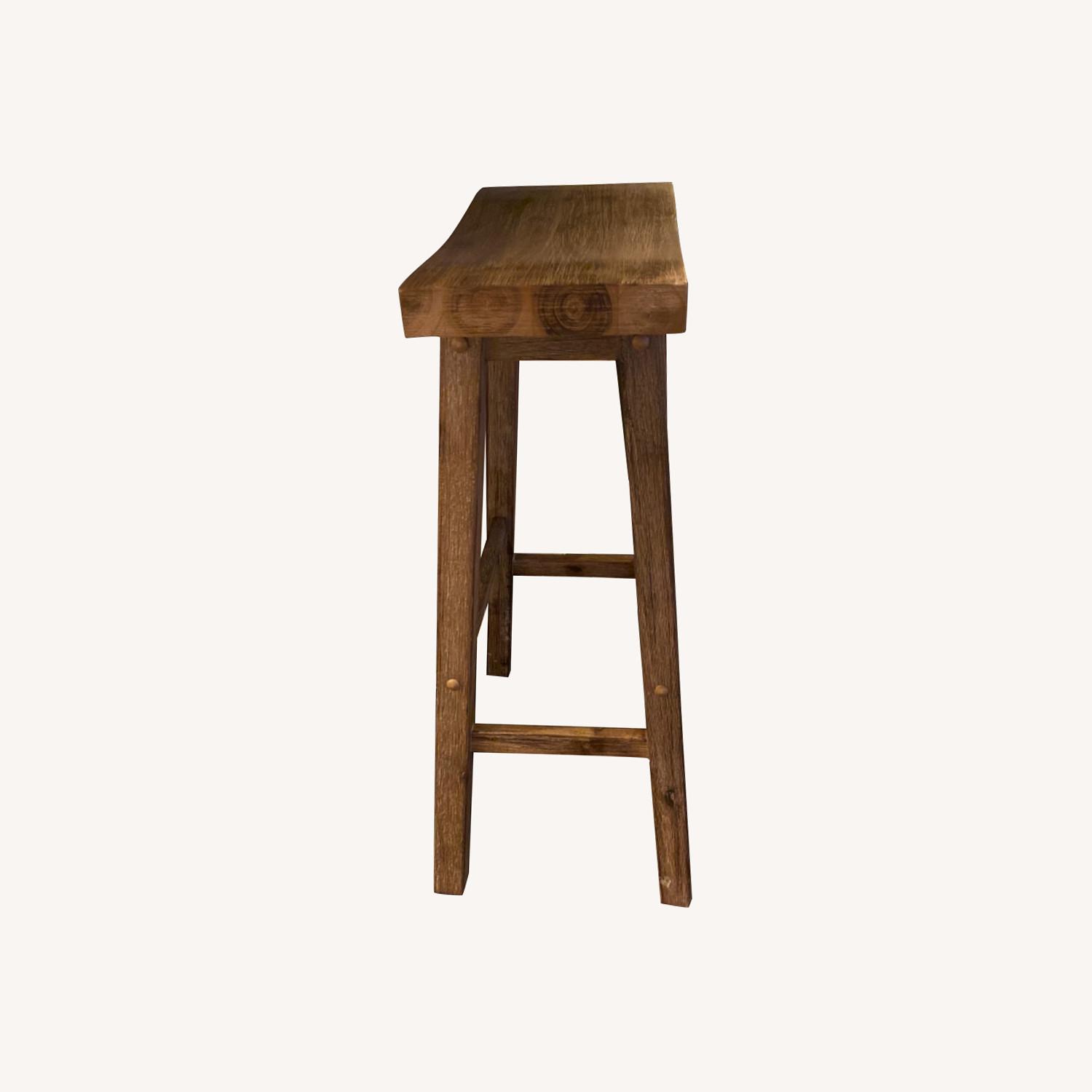 Bar Stools in Natural Wood - image-0