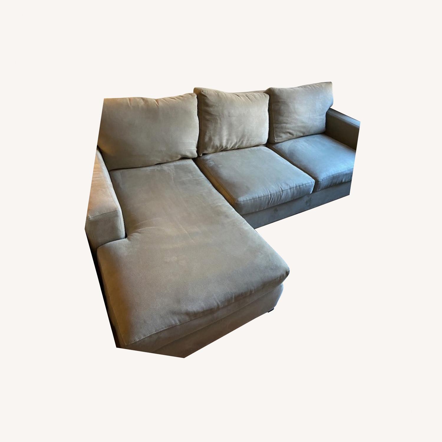 Crate and Barrel 2 Piece Sofa with Chaise Lounge - image-0