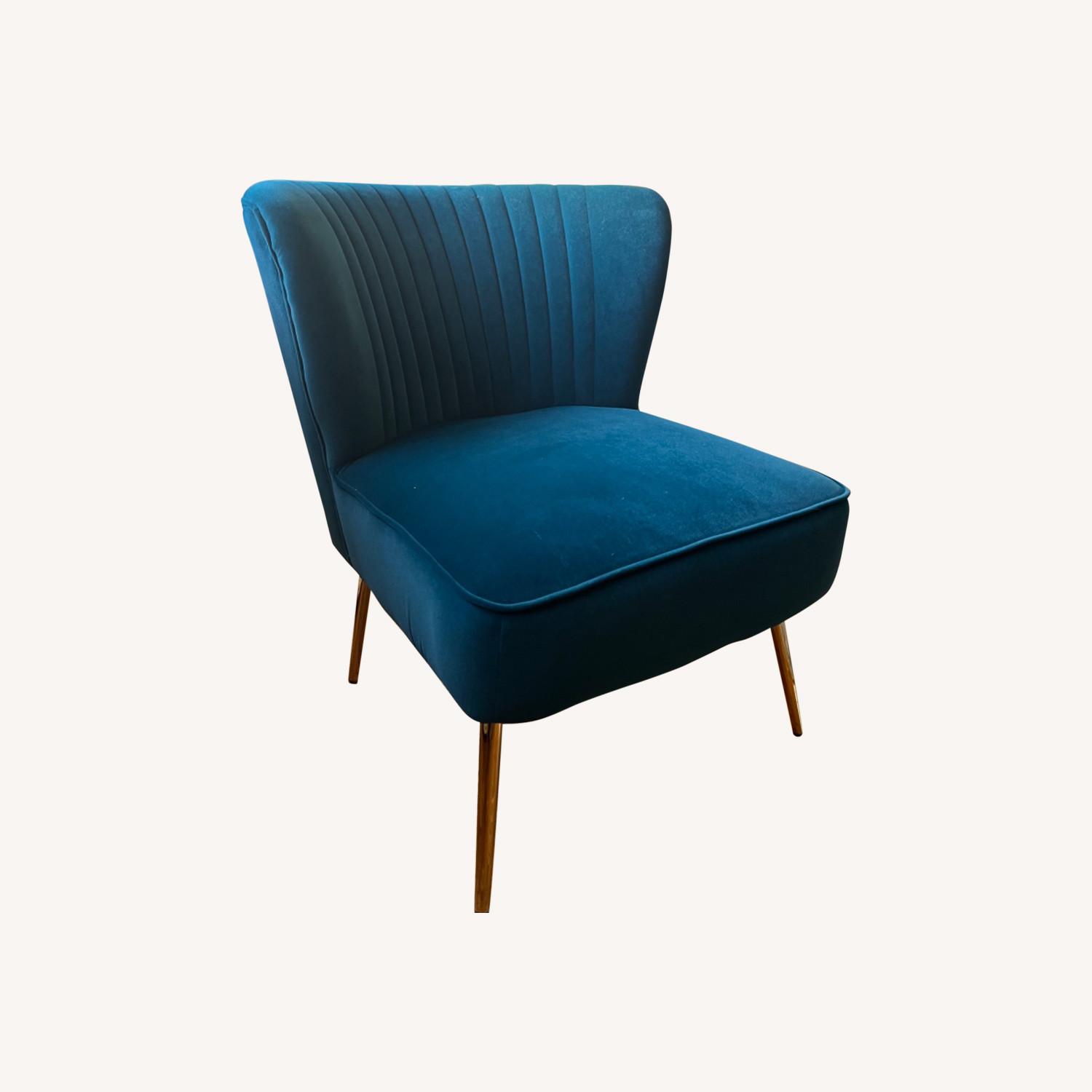 Wayfair Teal Velvet Accent Chair AptDeco