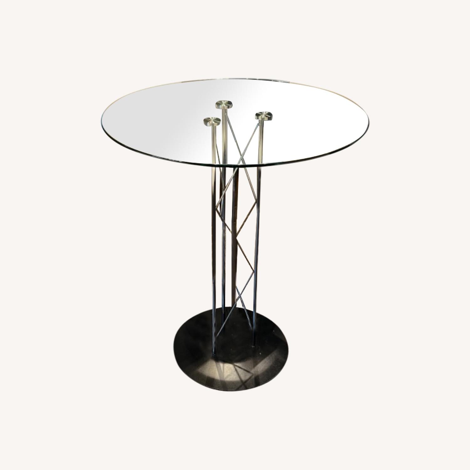 JensenLewis Round Glass Bar Table AptDeco