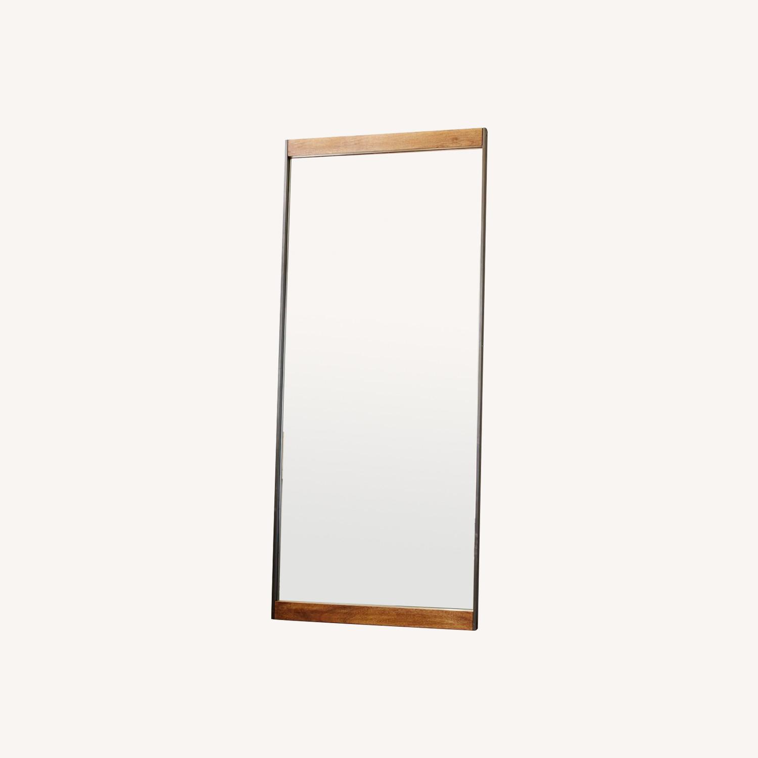West Elm Industrial Wood Frame Floor Mirror - image-0