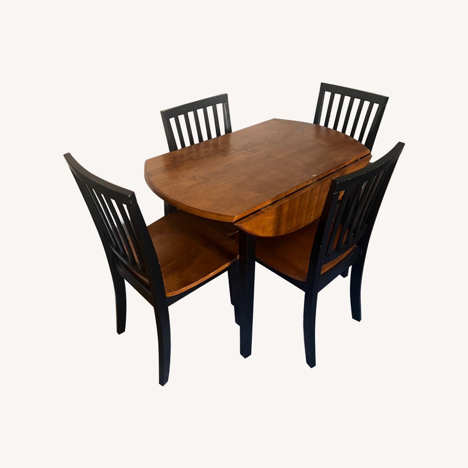 42 Round Solid Wood Dining Table and Chairs - image-0