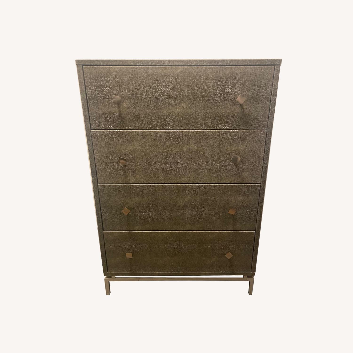 CB2 Shagreen Embossed Tall Chest - image-0