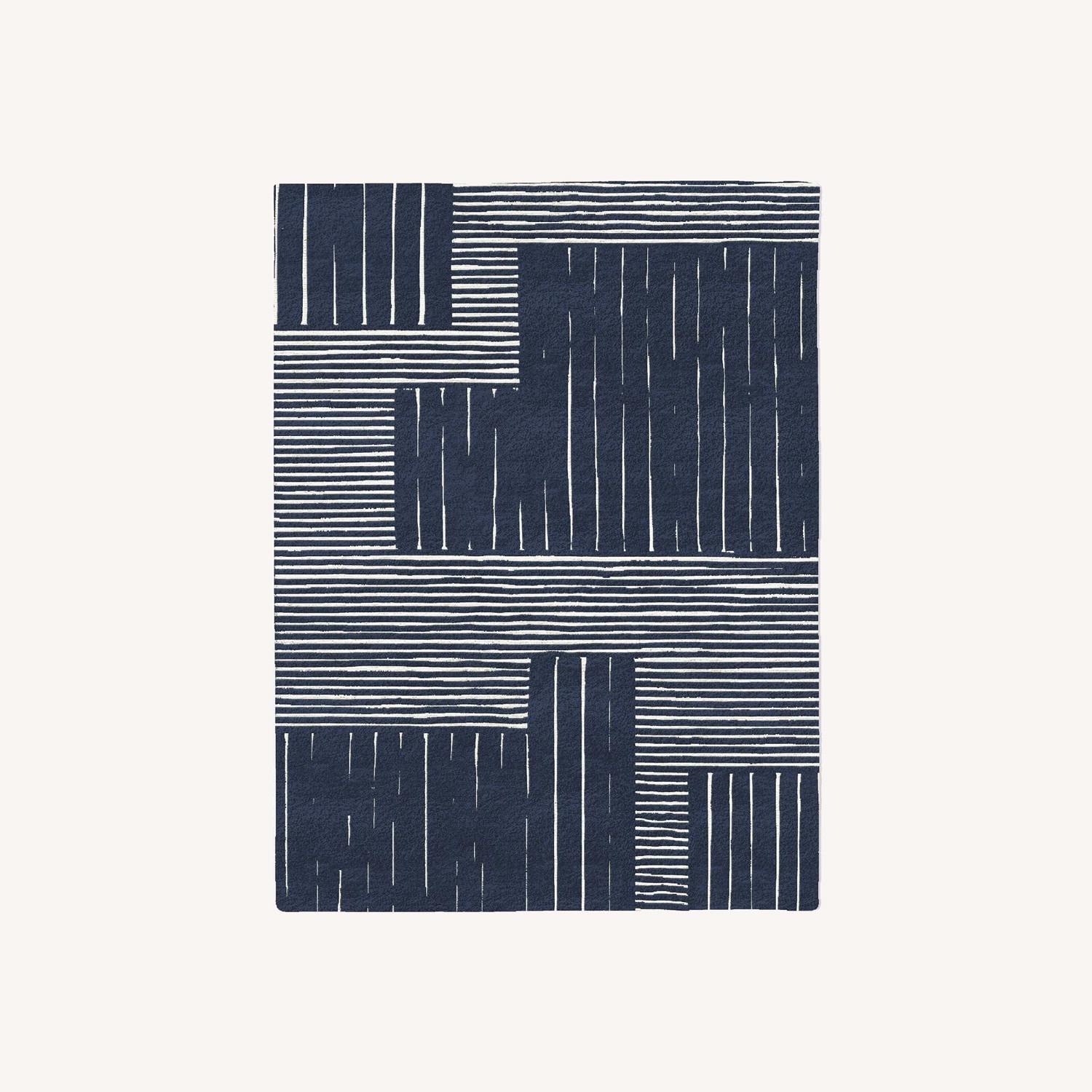 West Elm Painted Mixed Stripes Rug - image-0