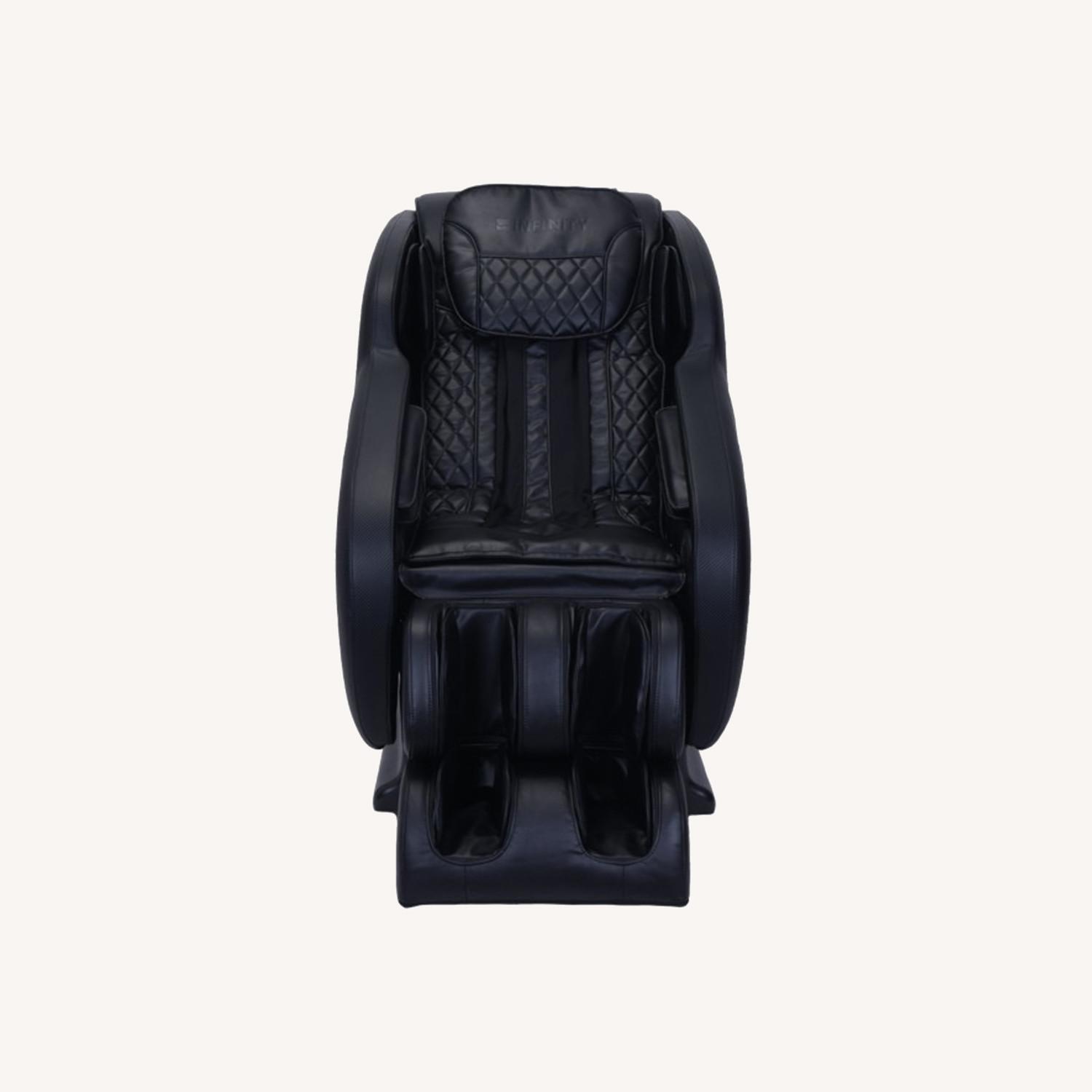 Black Leather Massage Chair - image-0