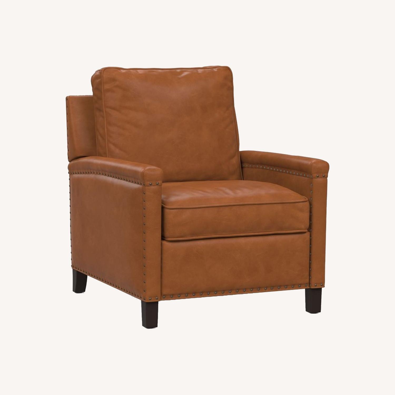Pottery Barn Tyler Square Arm Leather Recliner - image-0