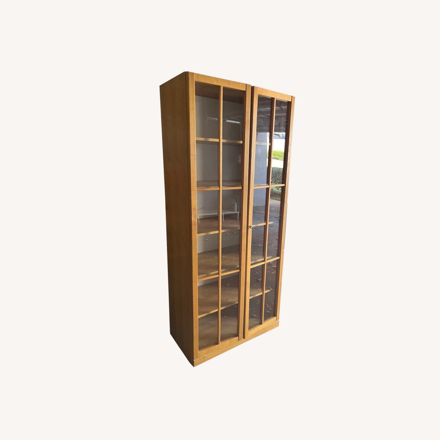 Glass Front Bookcase With Lock - image-0