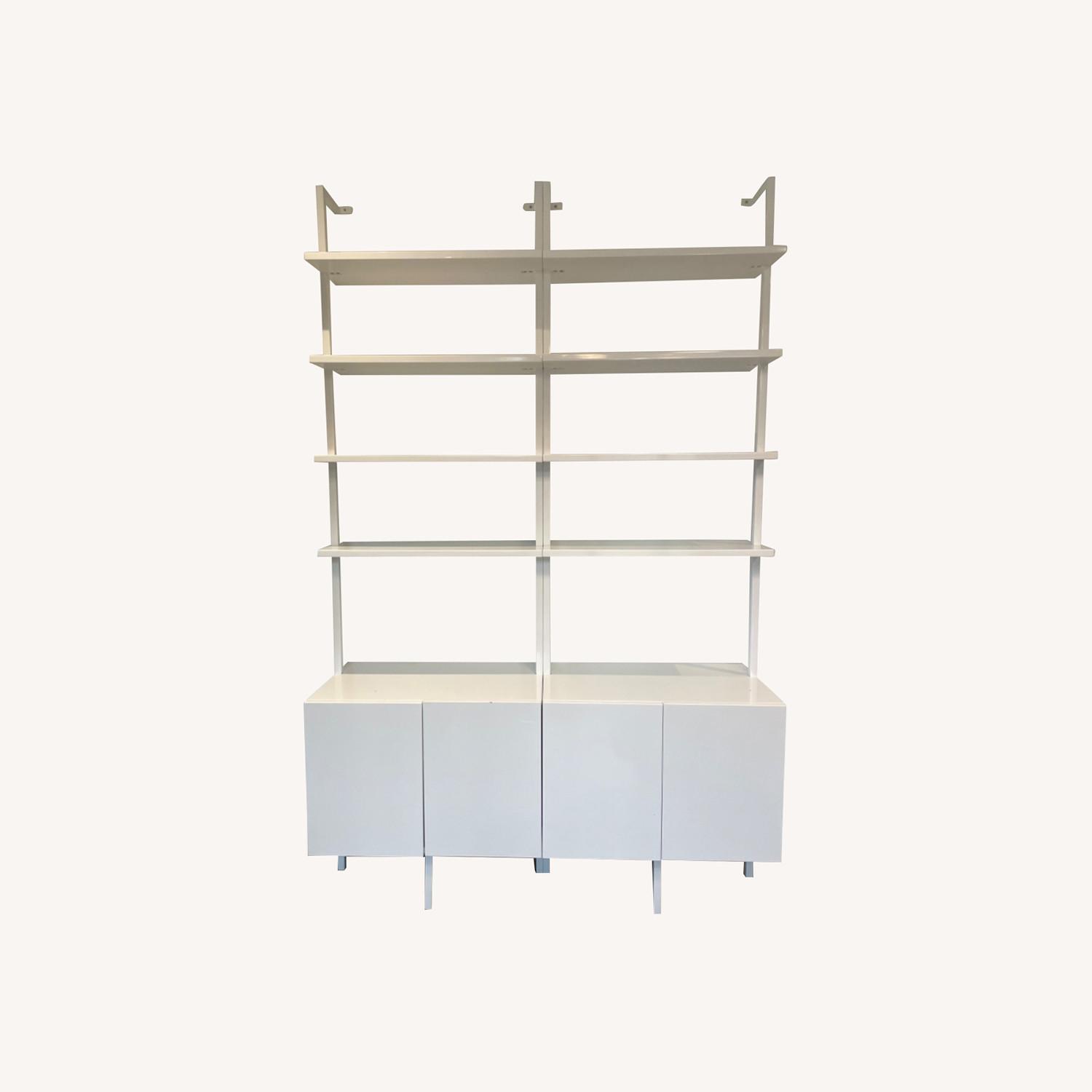 CB2 Stairway White Cabinets (2) - image-0