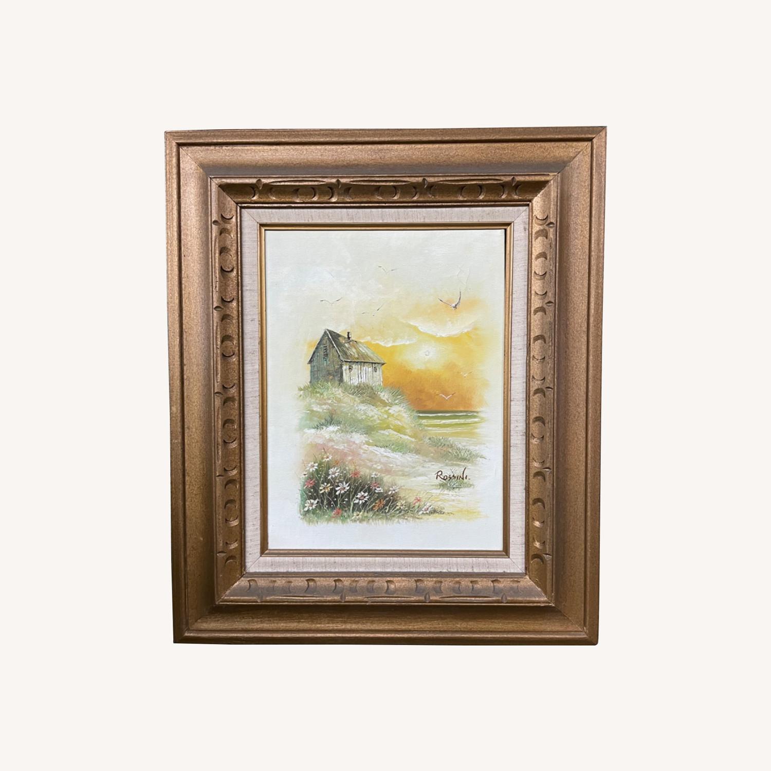 Vintage Signed By Artist Wood Framed Oil Painting - image-0