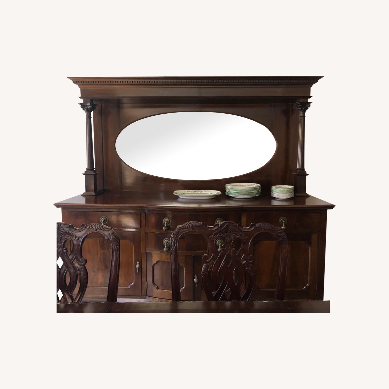 Victorian Era Sideboard with Mirror AptDeco