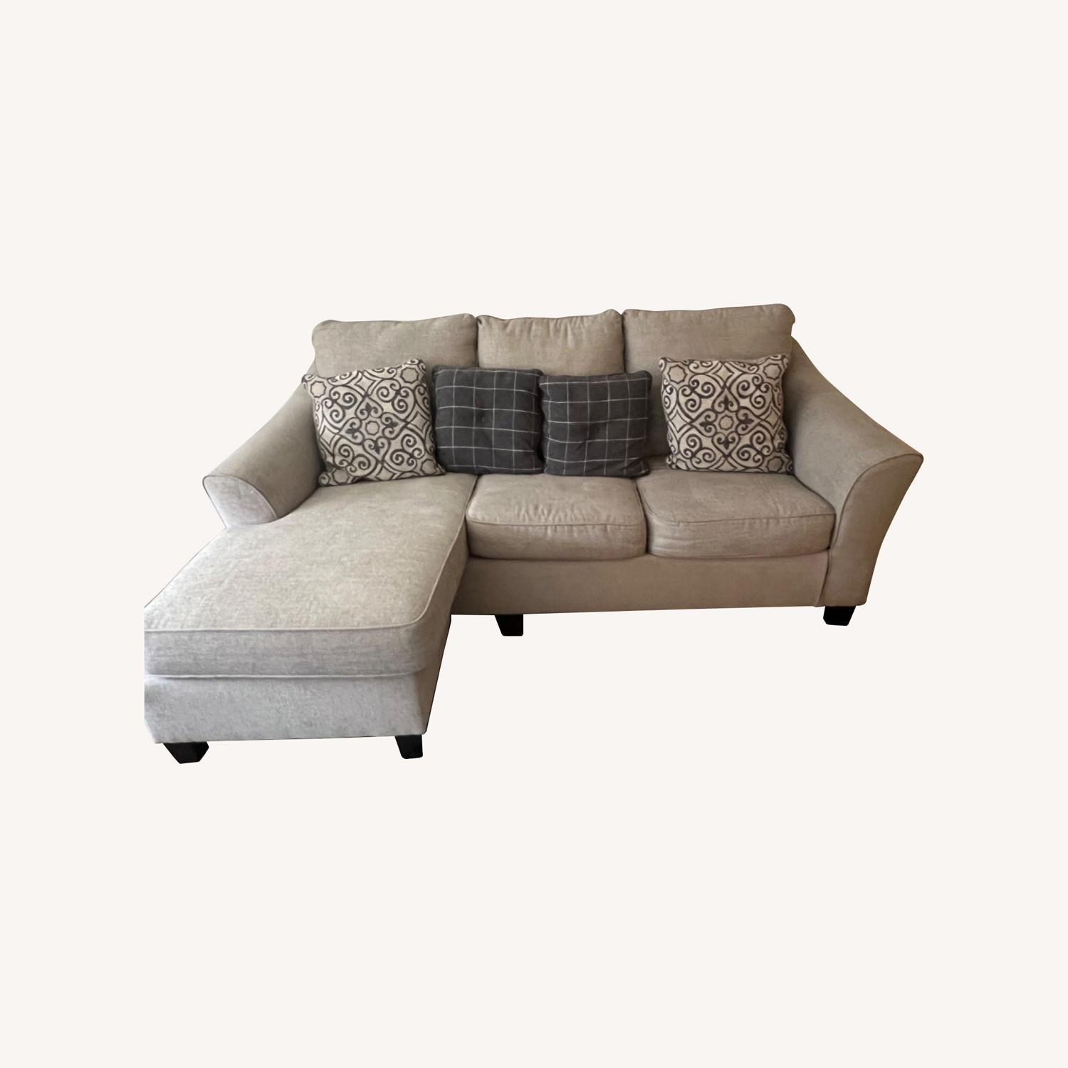 Ashley Natural Sofa Chaise - image-0