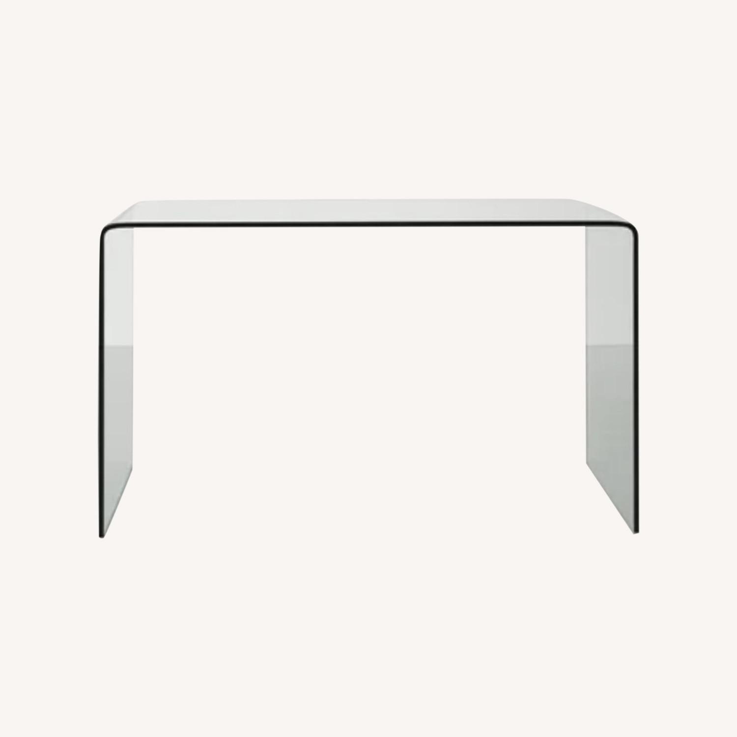 Wayfair Clear Glass AllModern Embassy Desk AptDeco