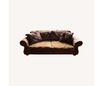 Ashley Furniture Brown Suede Sofa