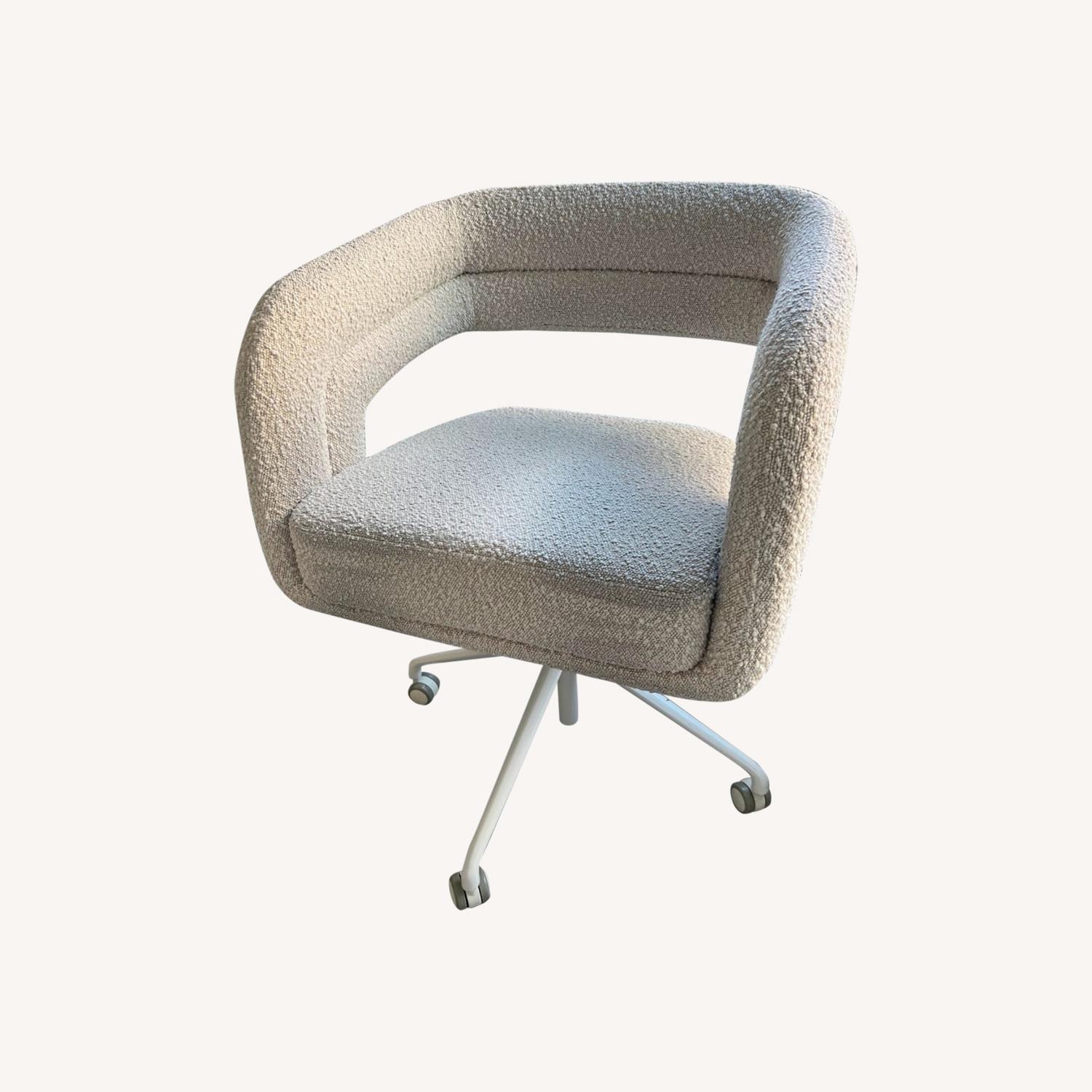 Rove Concepts Mia White Boucle Office Chair - image-0