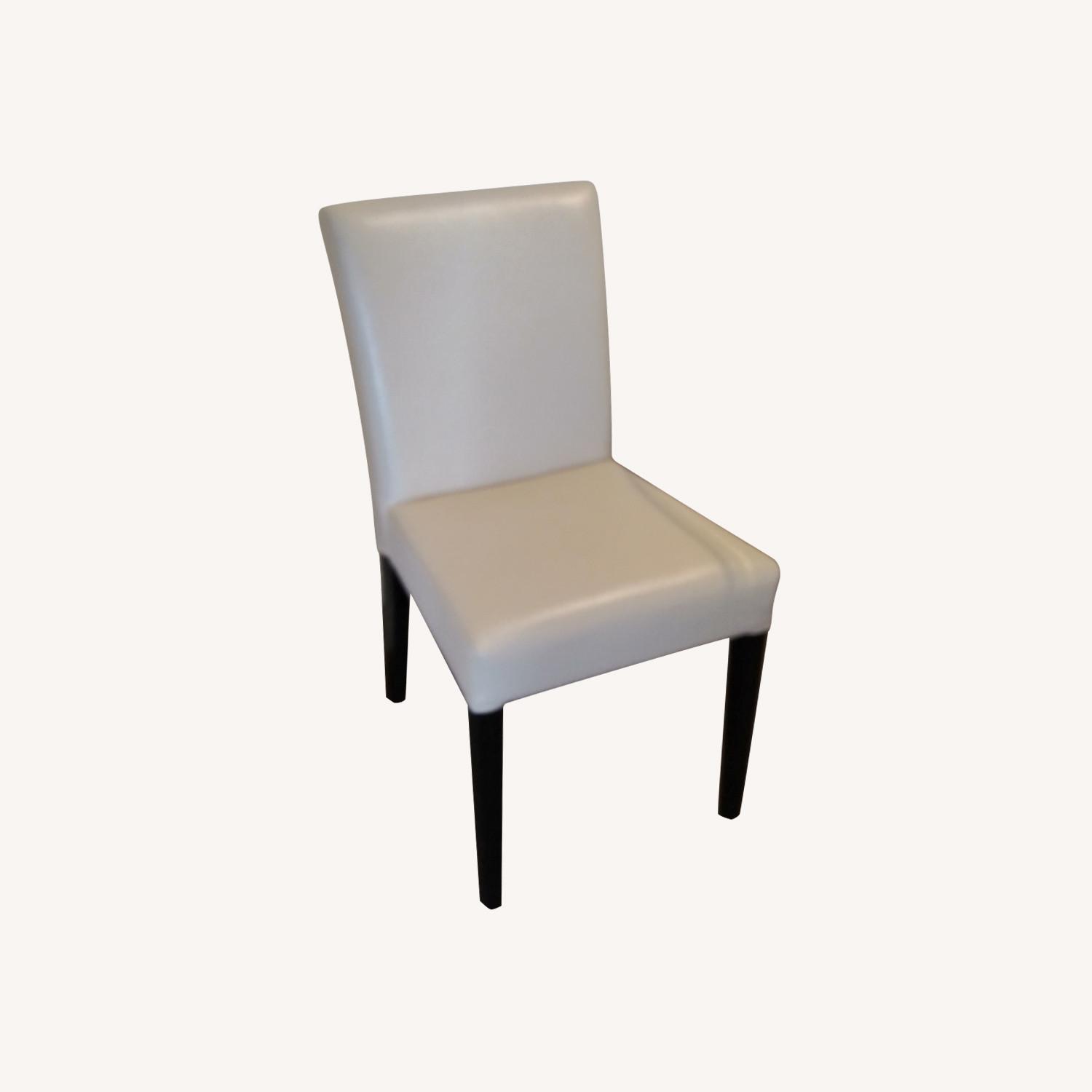 Crate & Barrel Leather Dining Chairs (Set of 4) - image-0