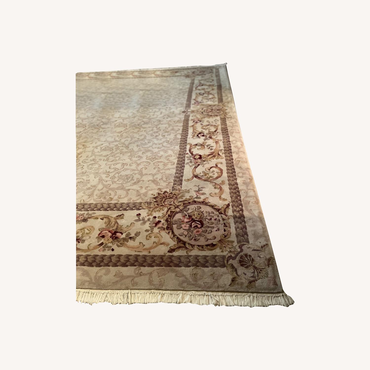 Vintage Beige Chinese Aubusson Rug - image-0