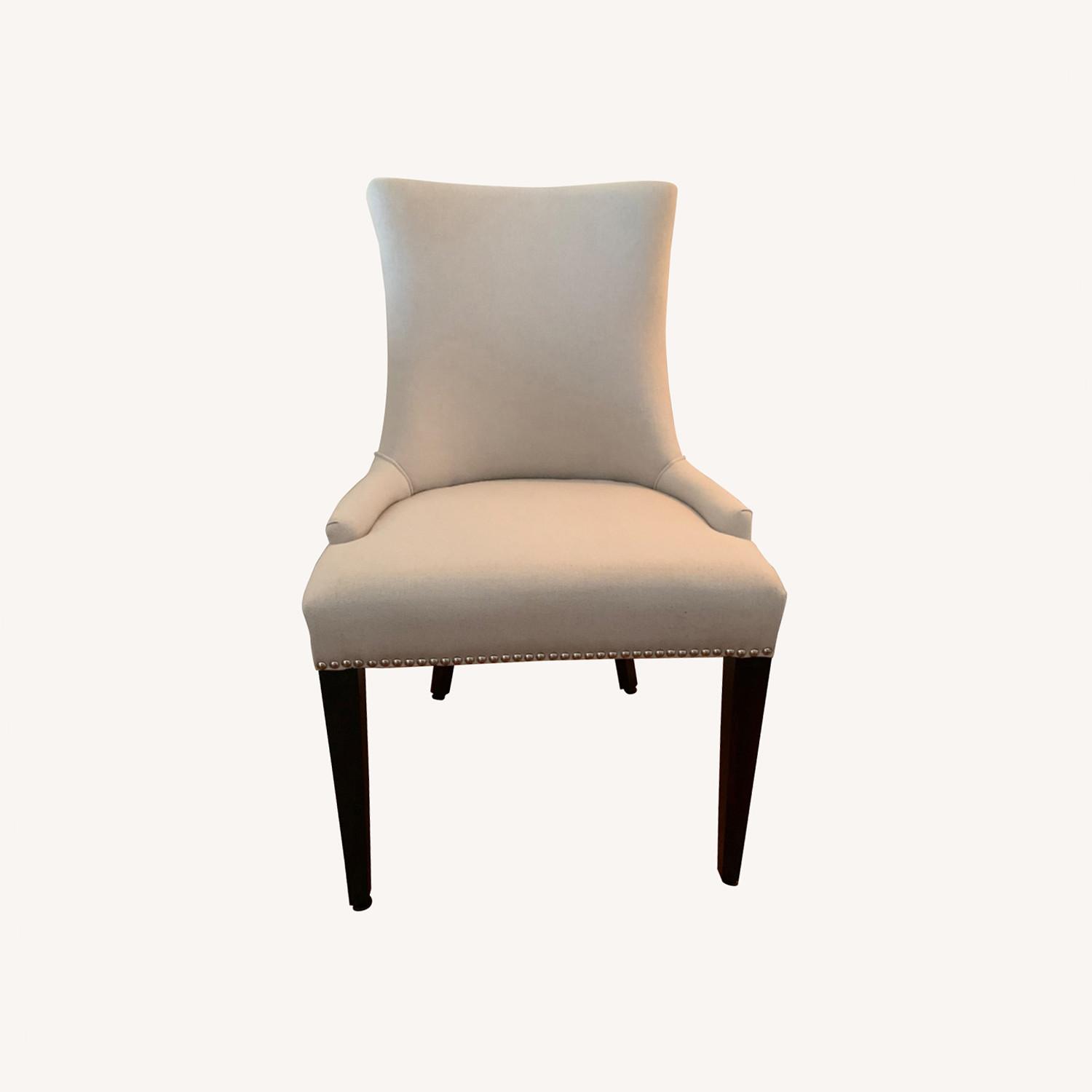 Safavieh Upholstered Grey Linen Accented Studs Chair Set - image-0