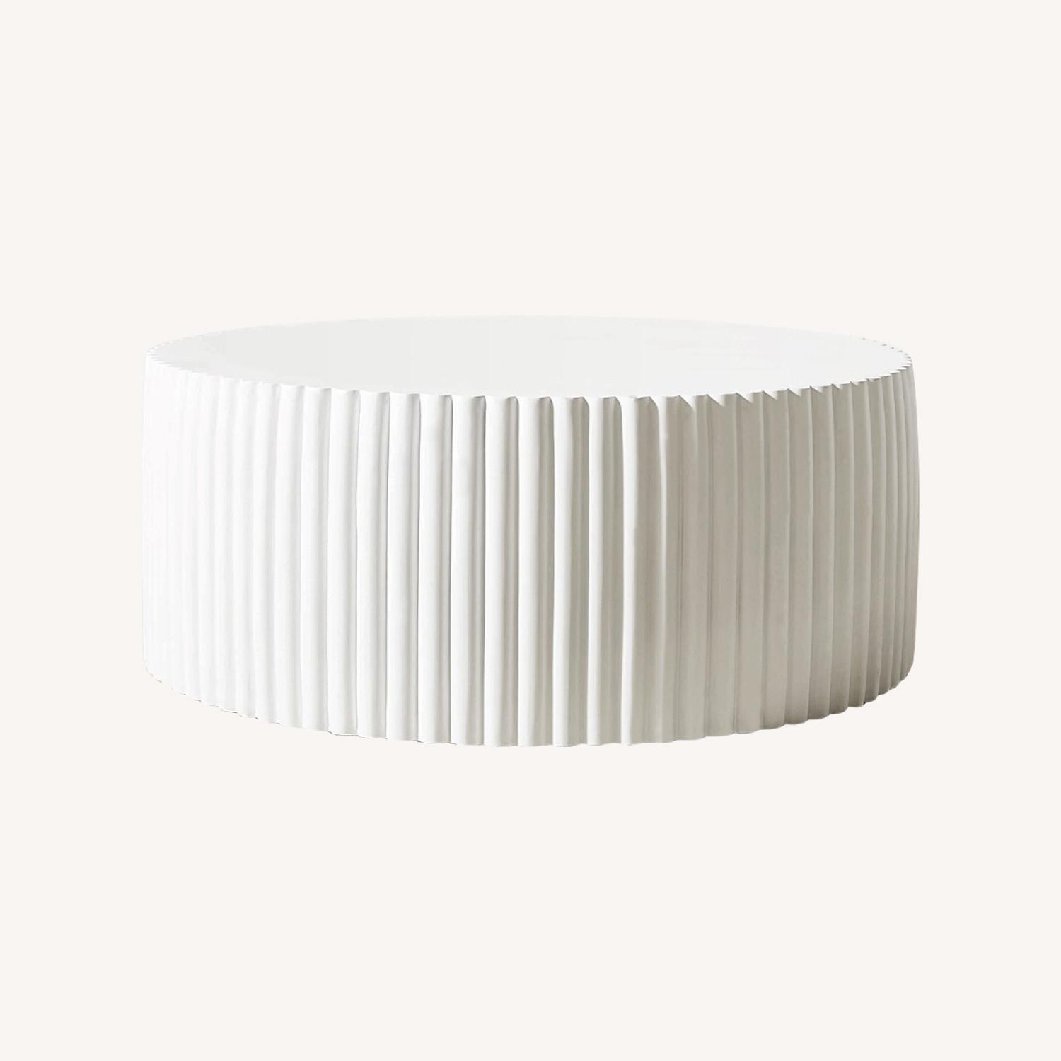 Williams Sonoma Tropea Fluted Round Coffee Table - image-0